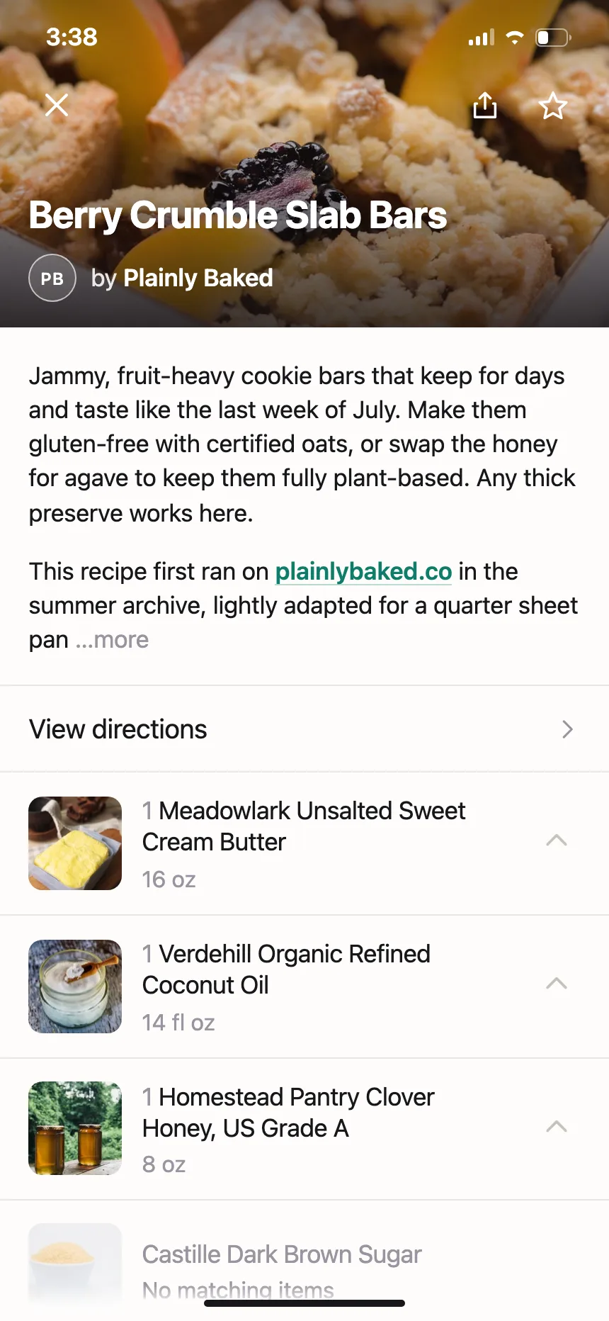Recipe detail