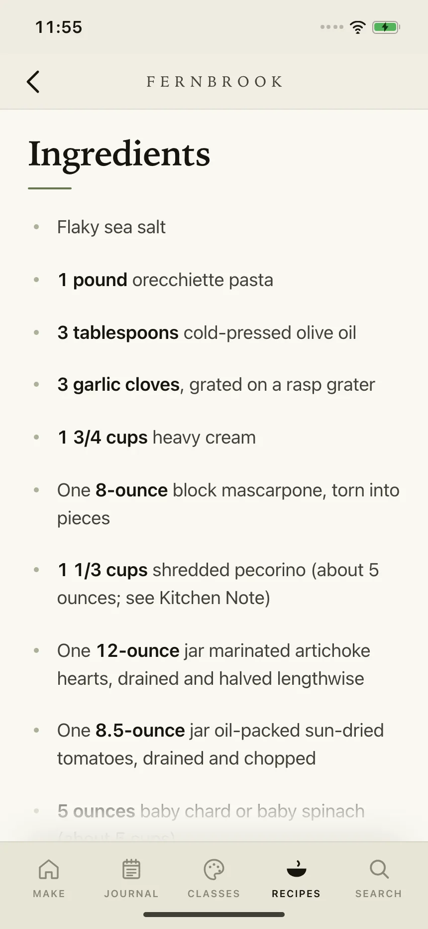 Recipe detail