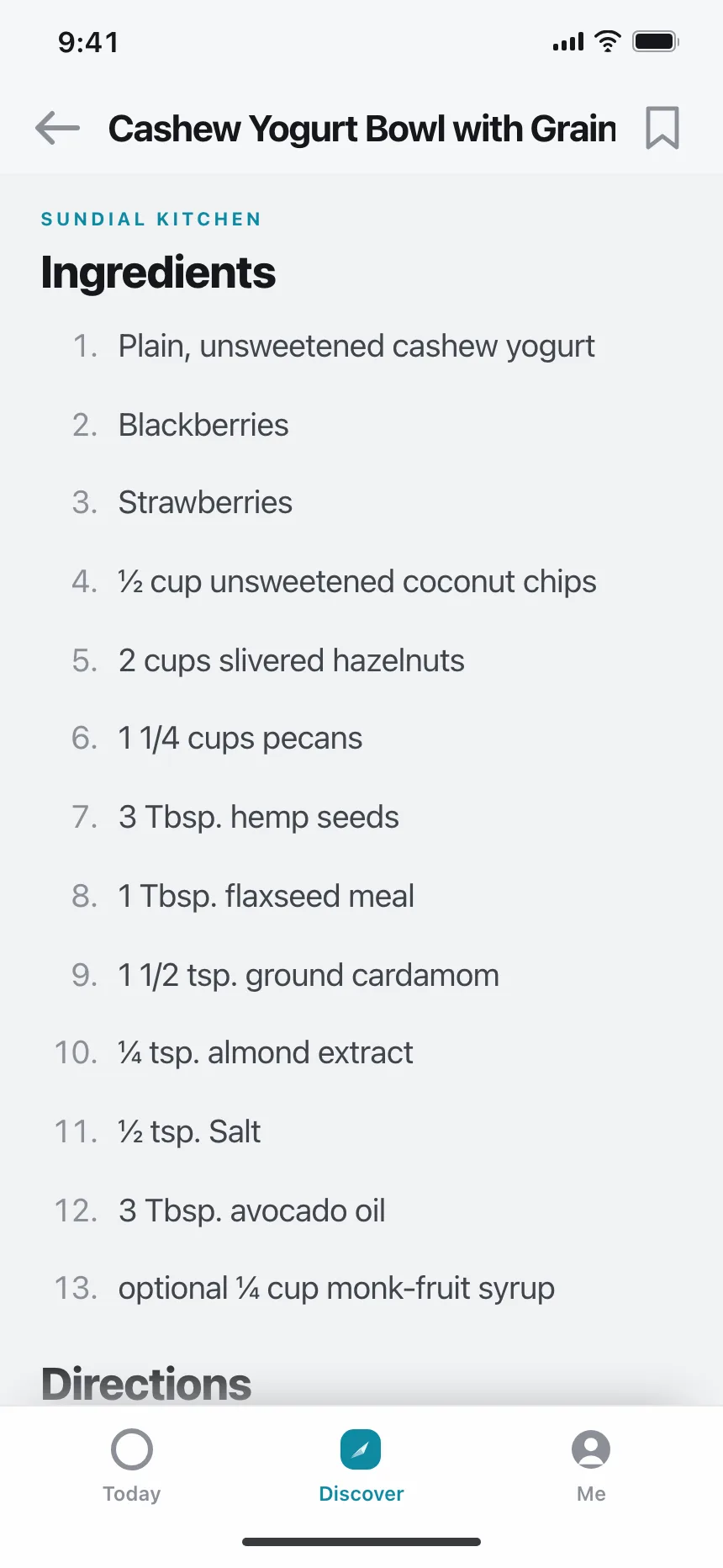 Recipe detail