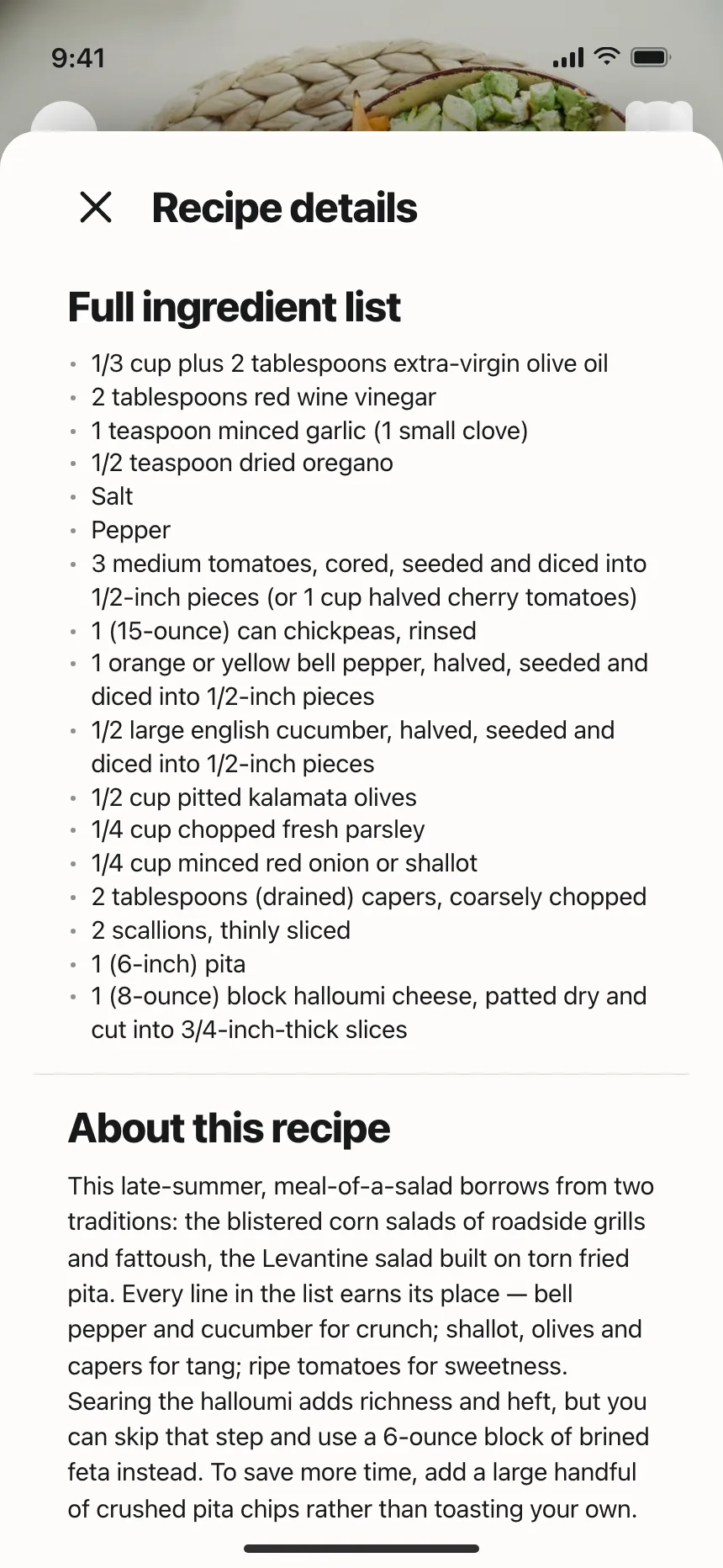 Recipe detail
