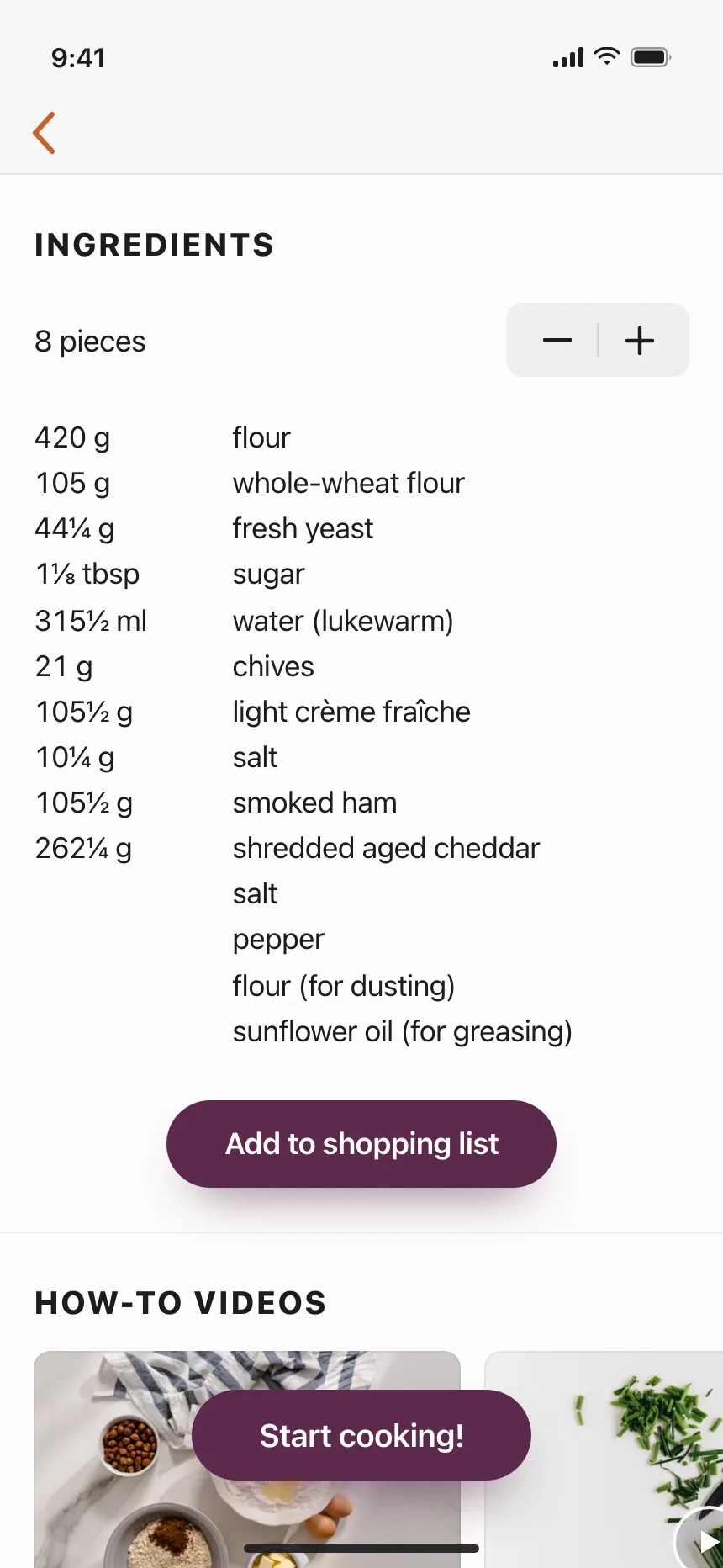 Recipe detail