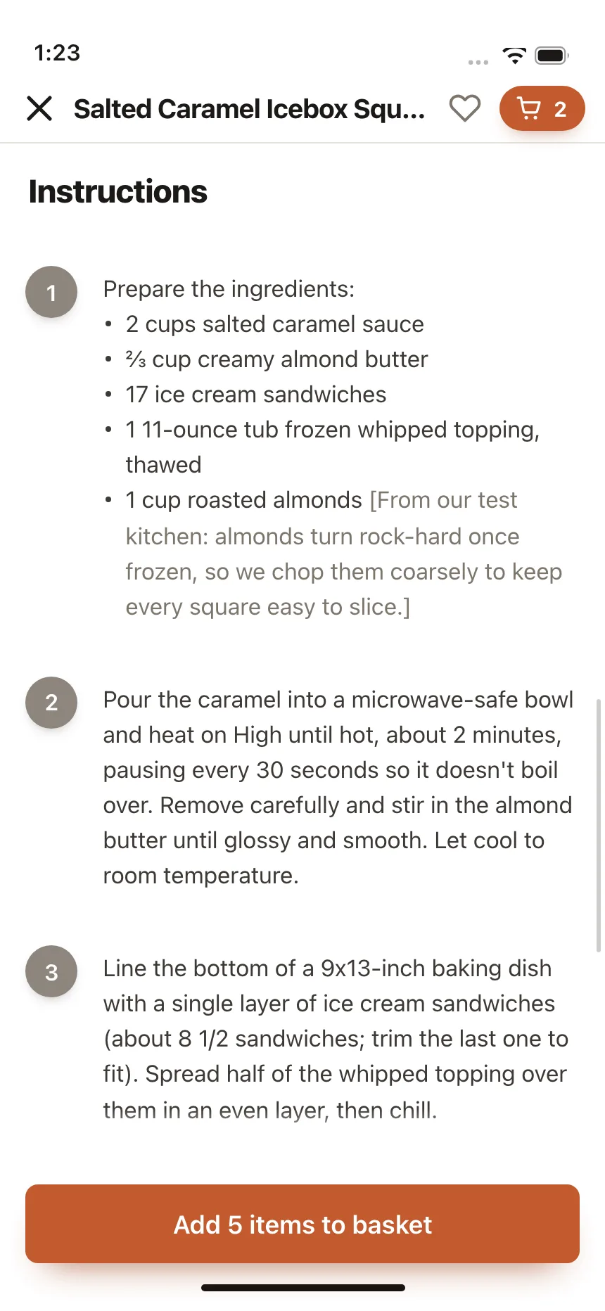 Recipe detail