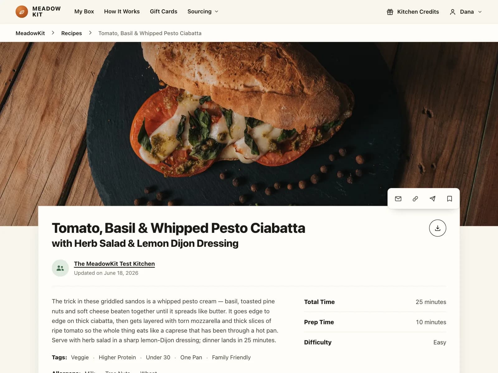 Recipe detail