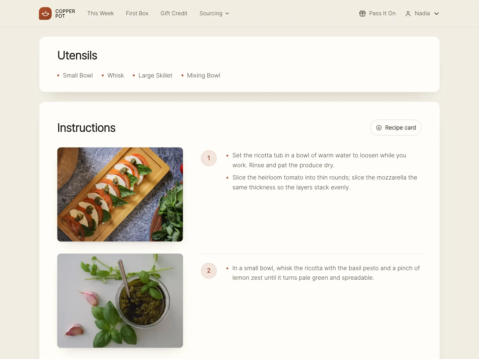 Recipe detail
