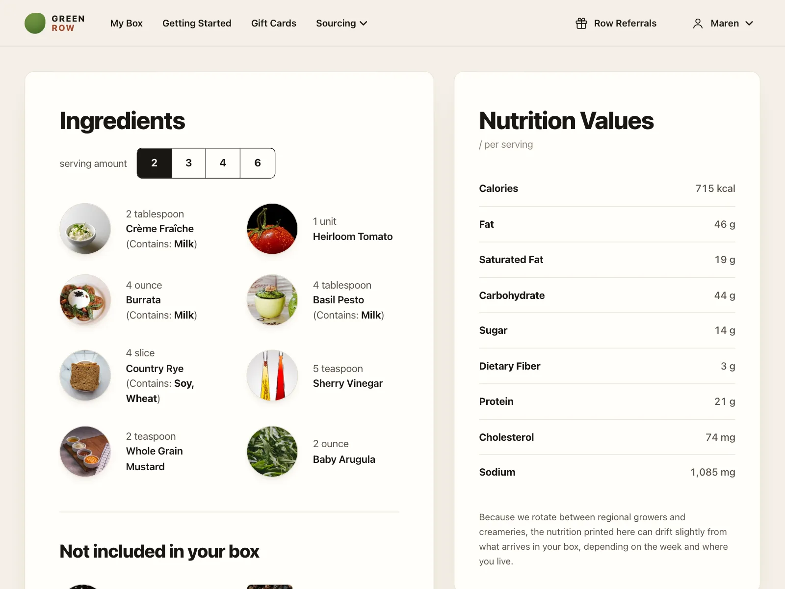 Recipe detail