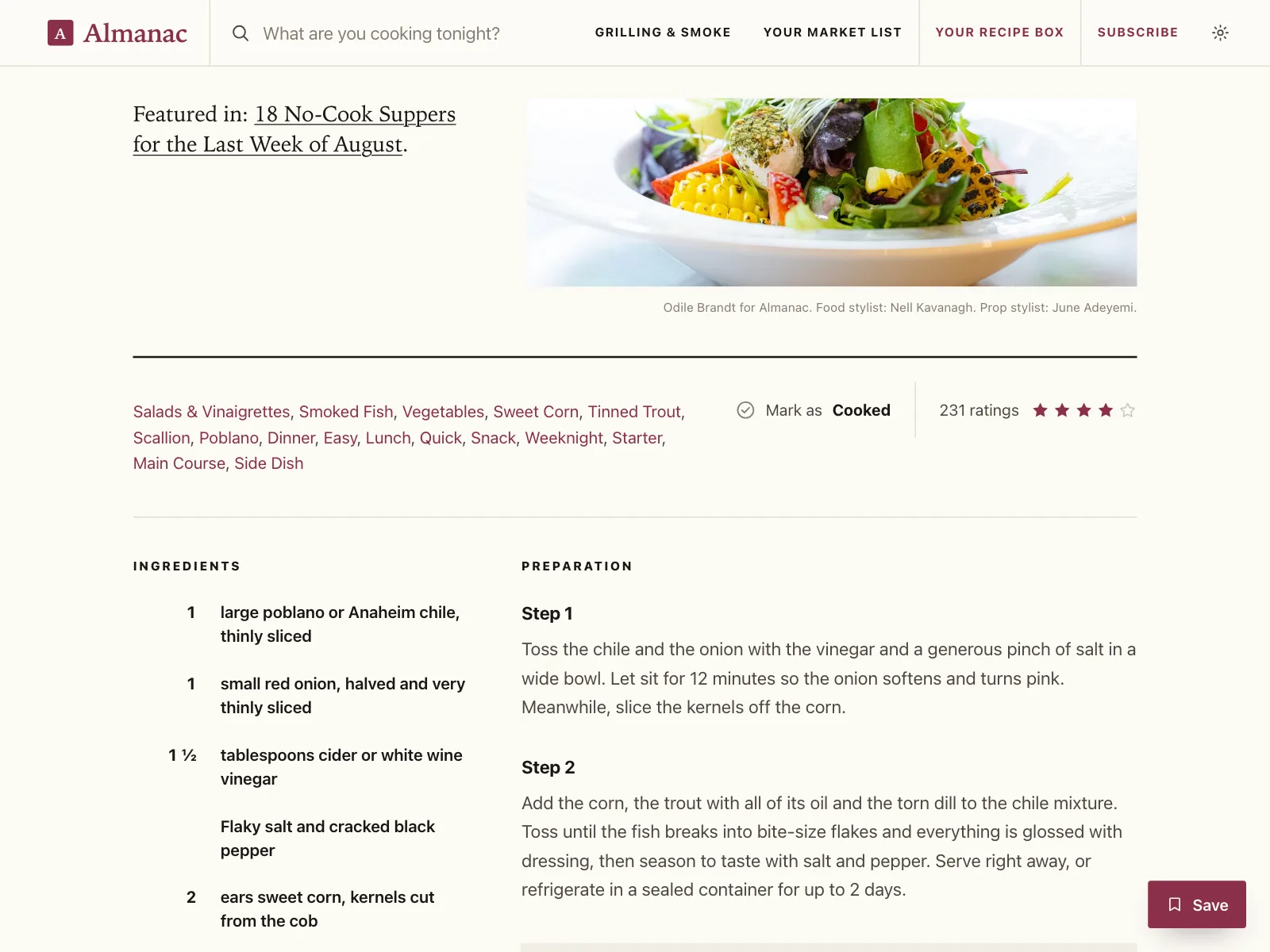 Recipe detail
