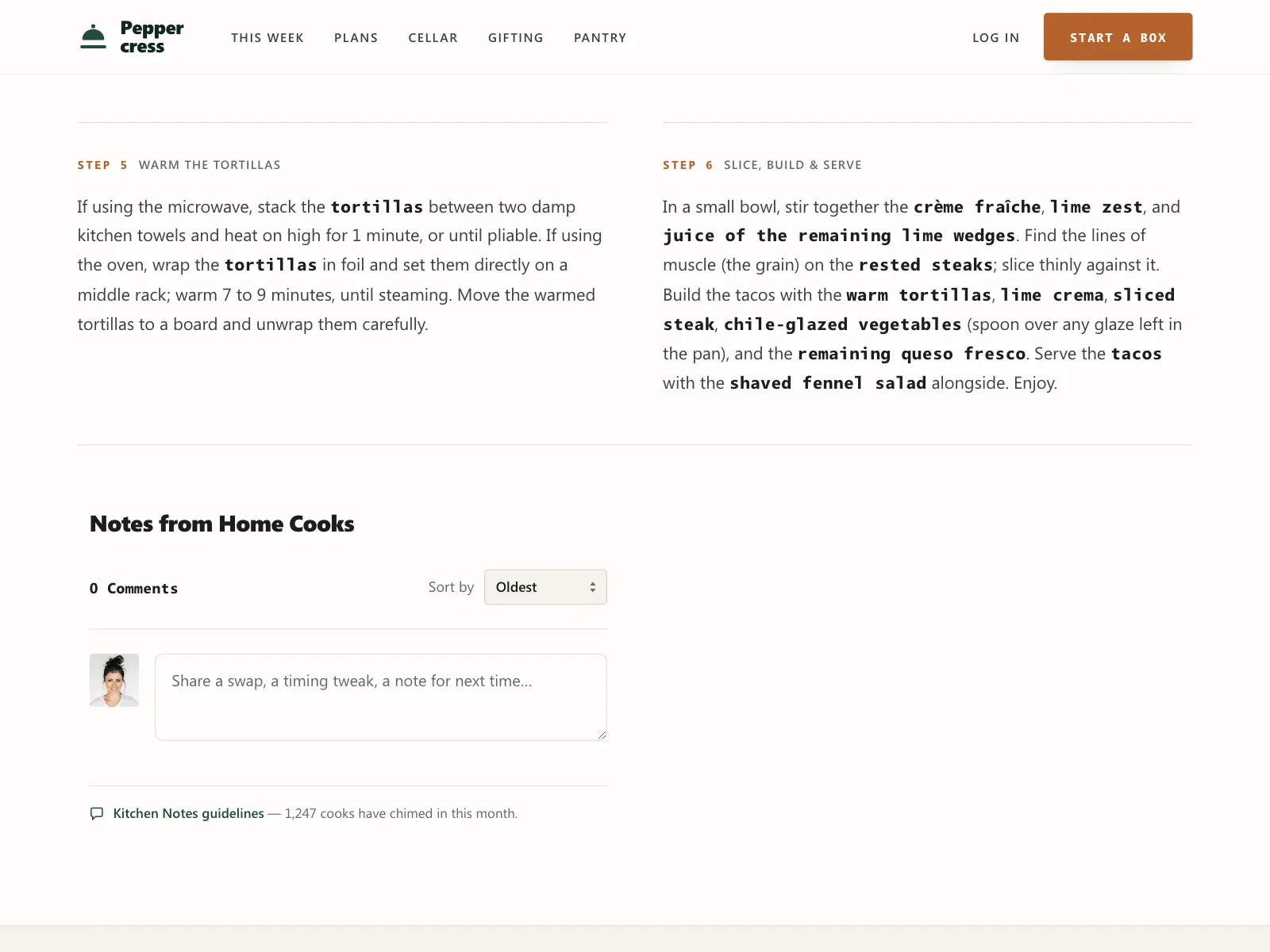 Recipe detail