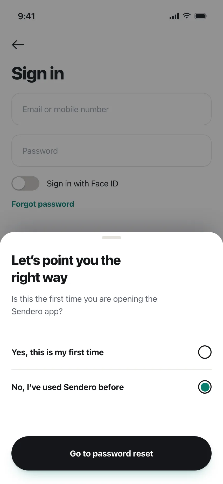 Reset password