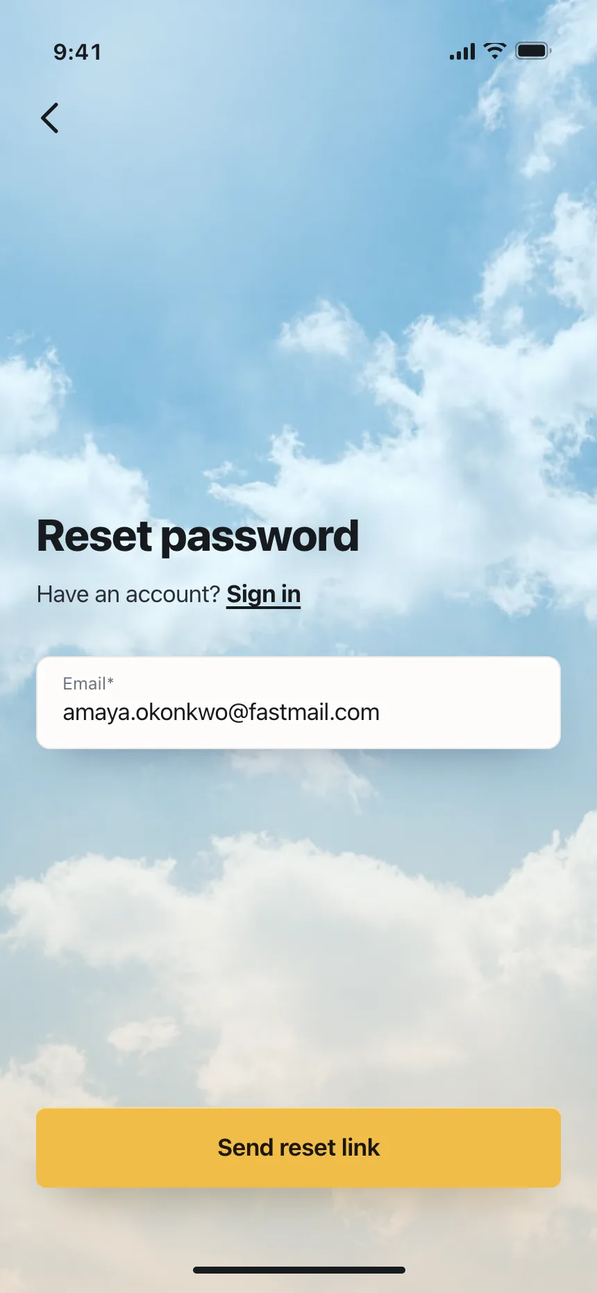Reset password