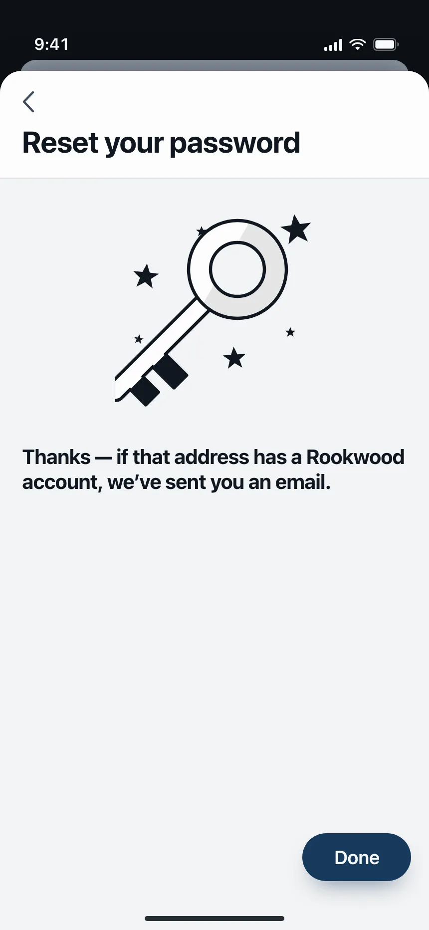 Reset password