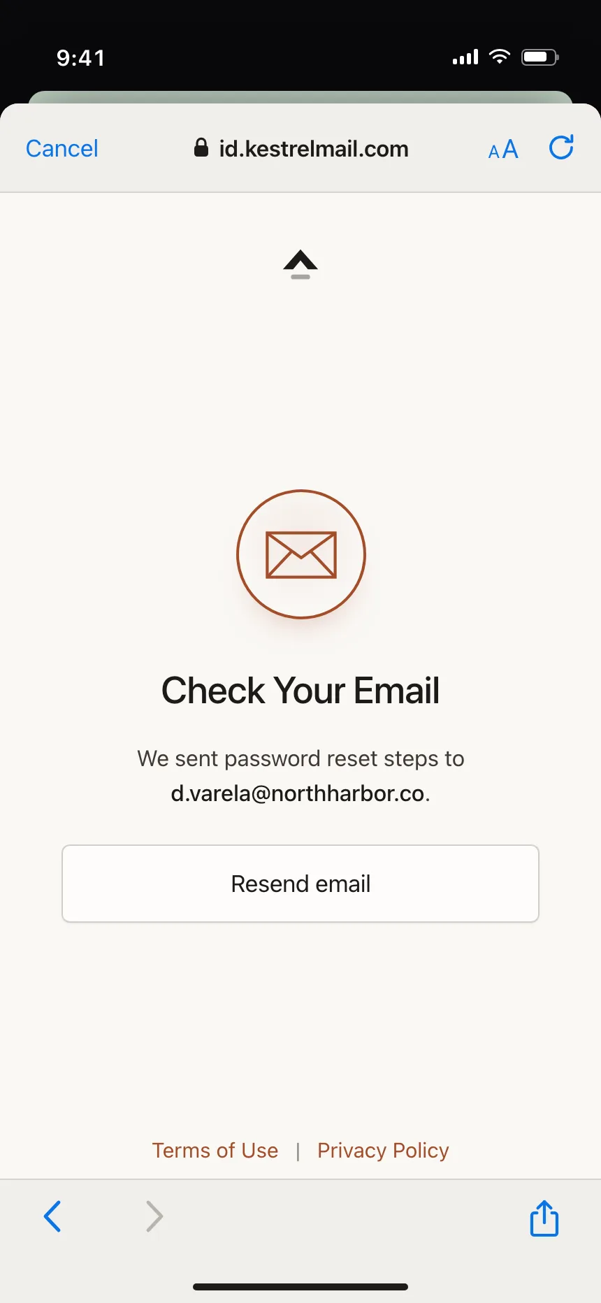 Reset password