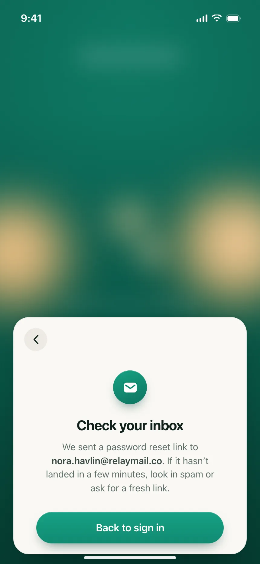 Reset password