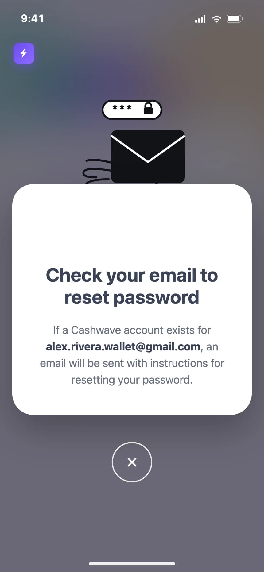 Reset password
