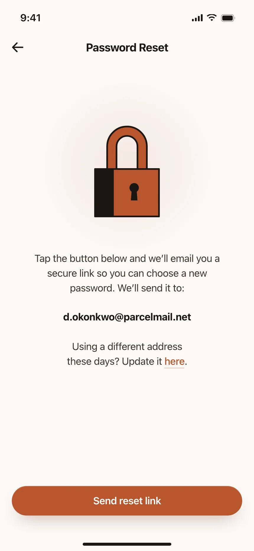 Reset password