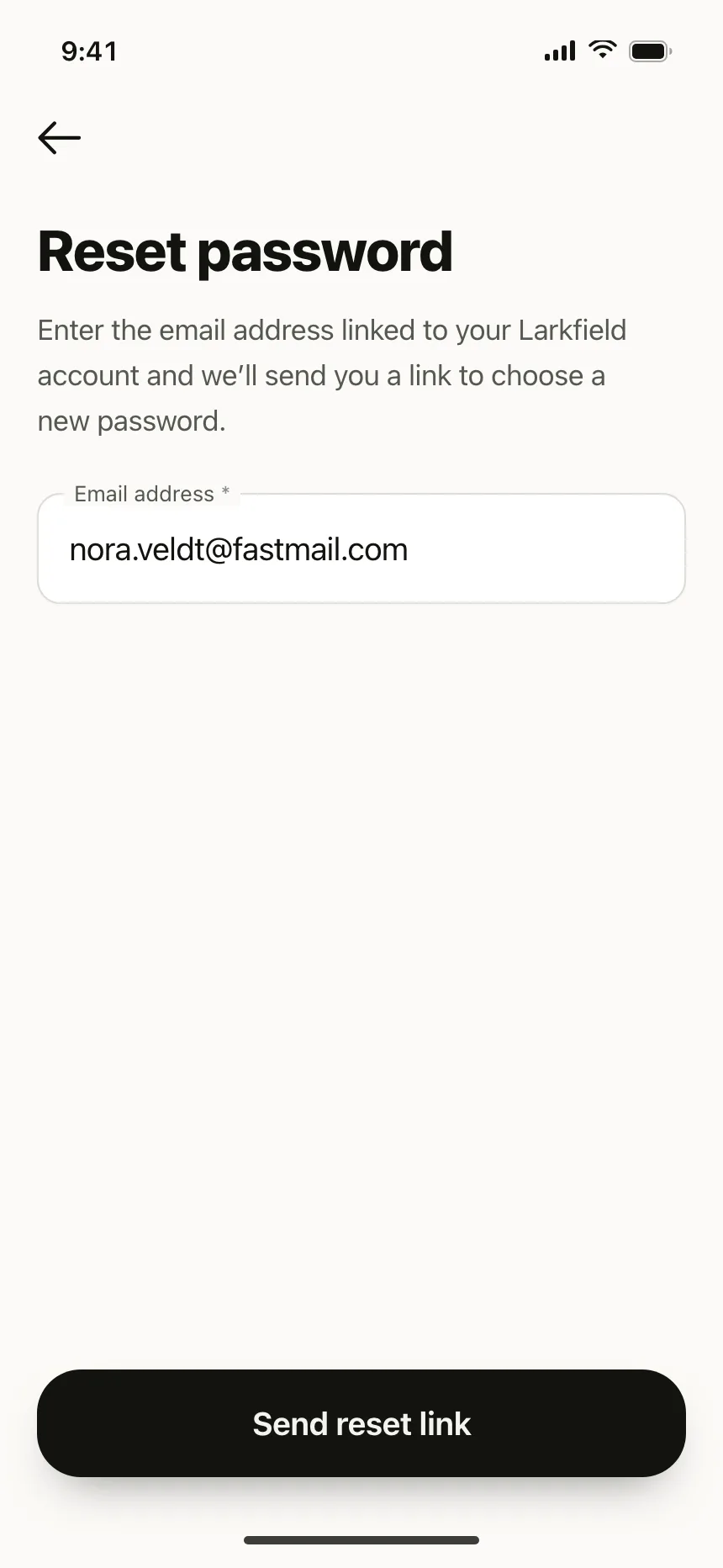 Reset password
