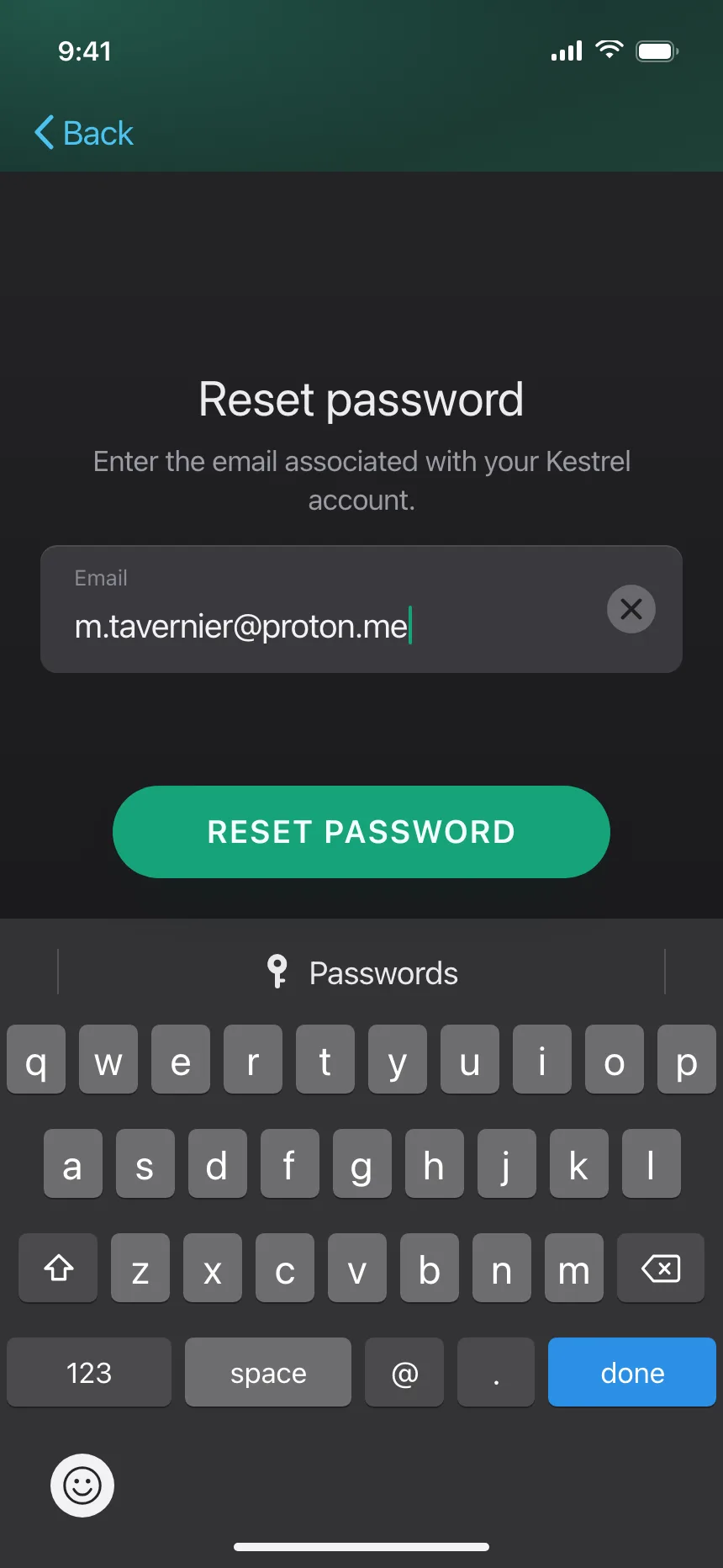 Reset password