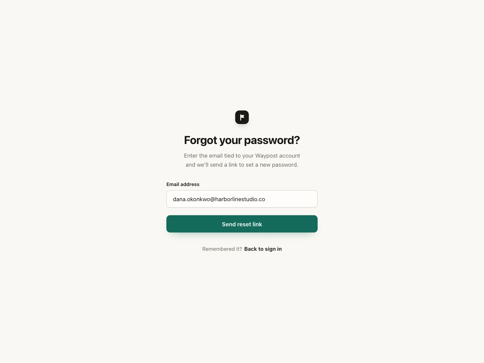 Reset password