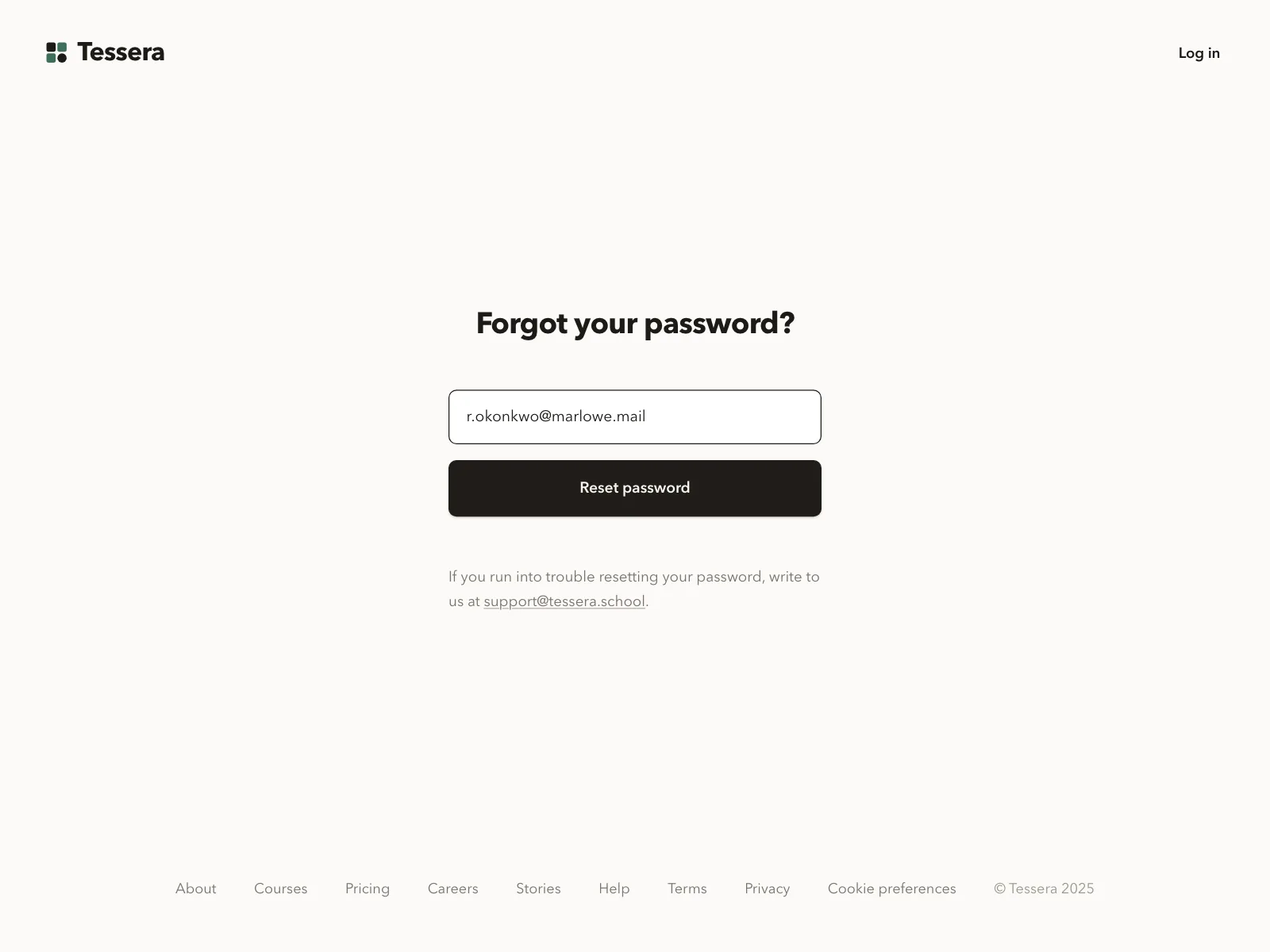 Reset password