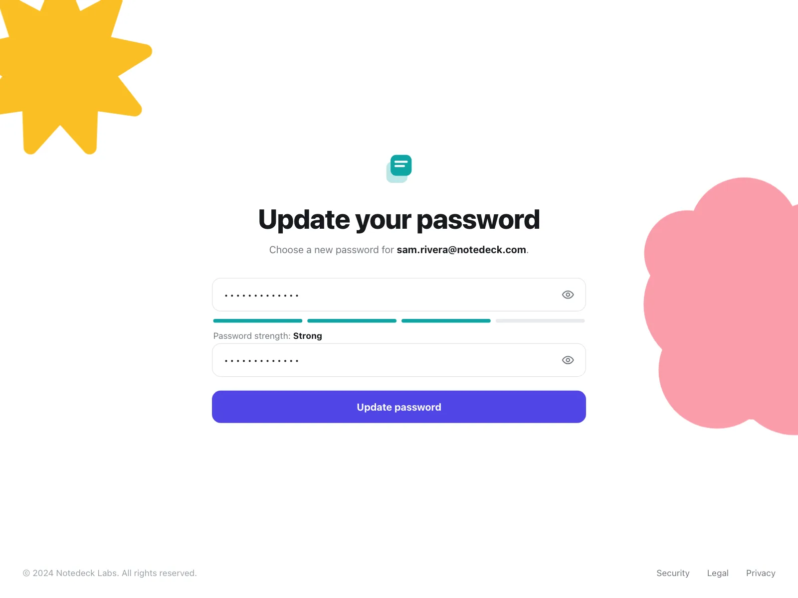 Reset password