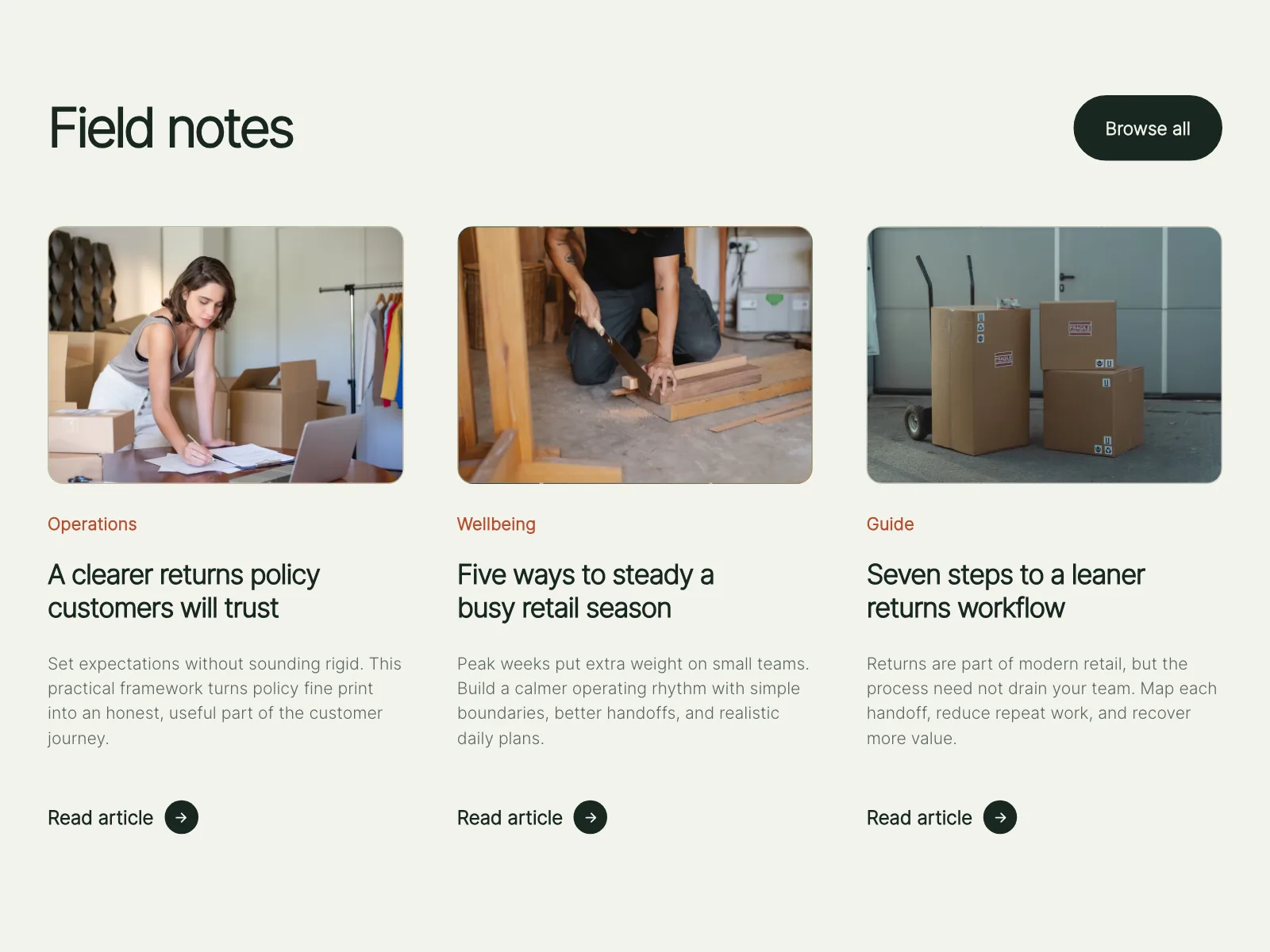 Resources page