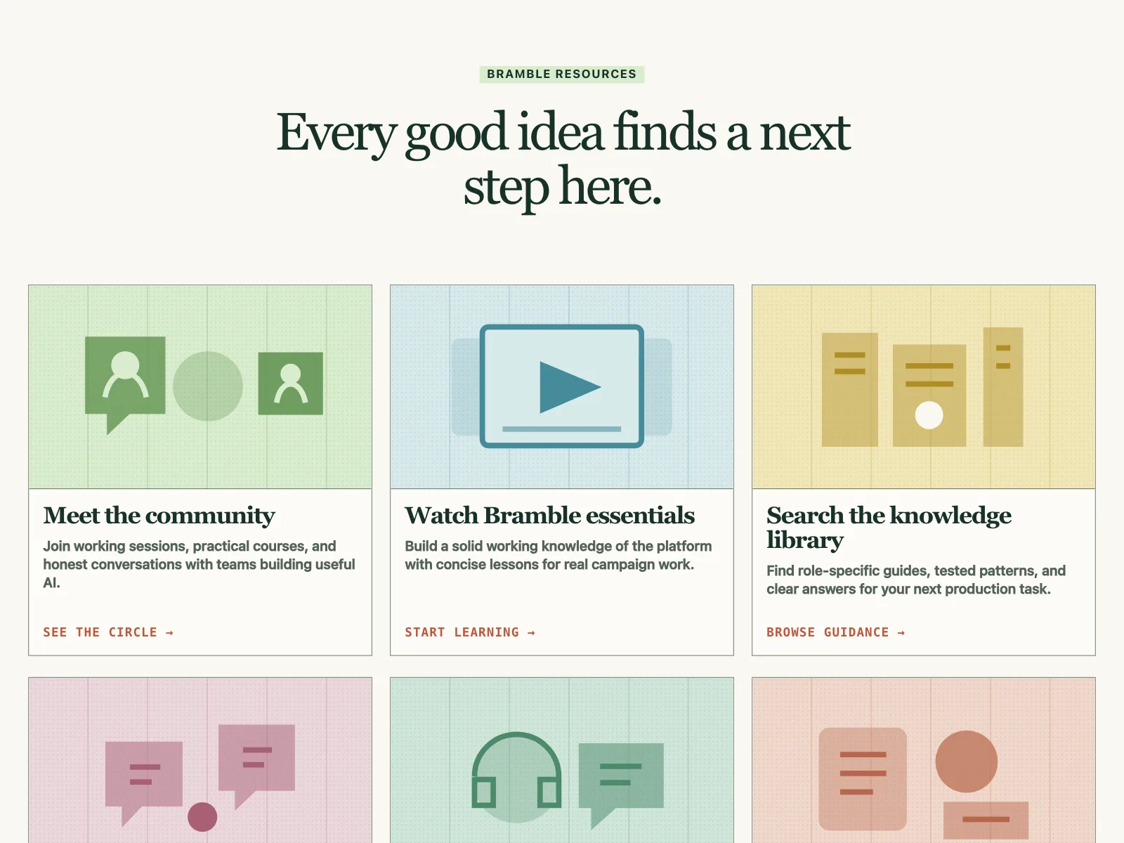 Resources page