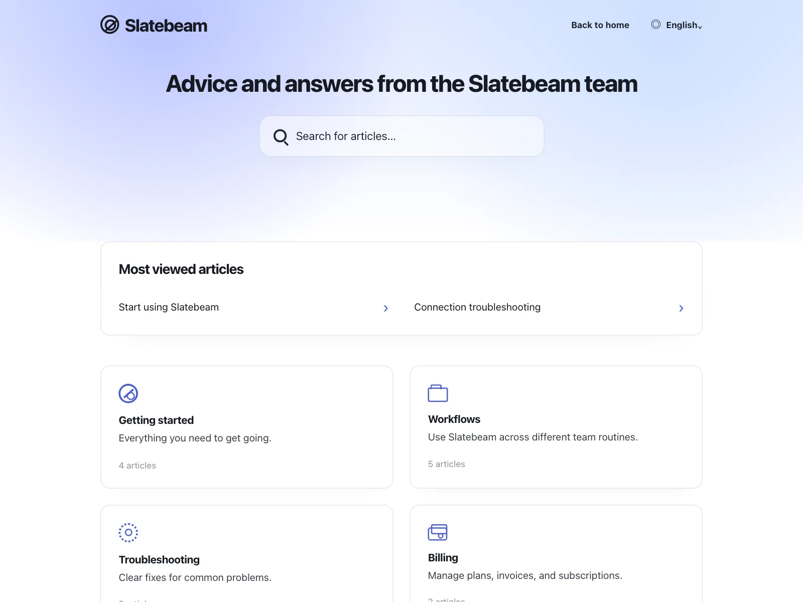 Resources page