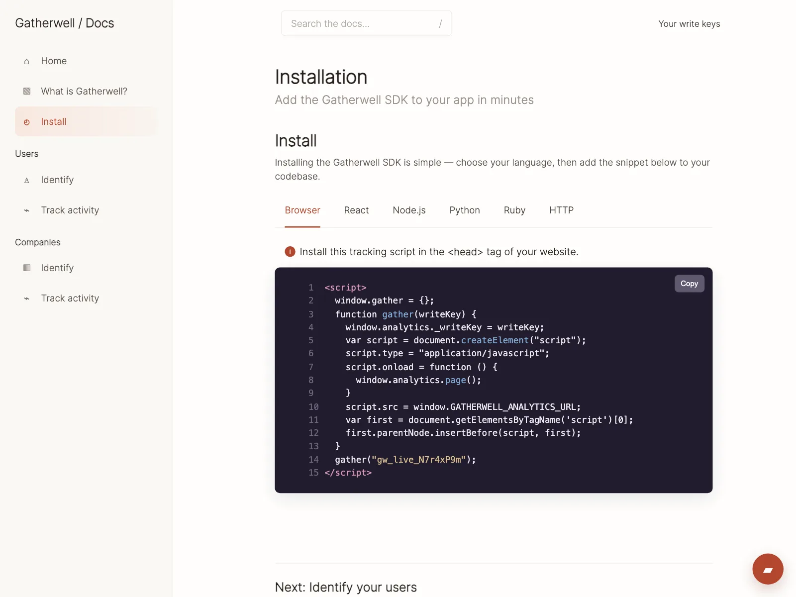 Resources page