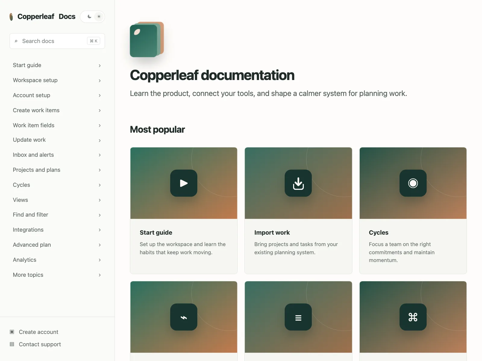 Resources page
