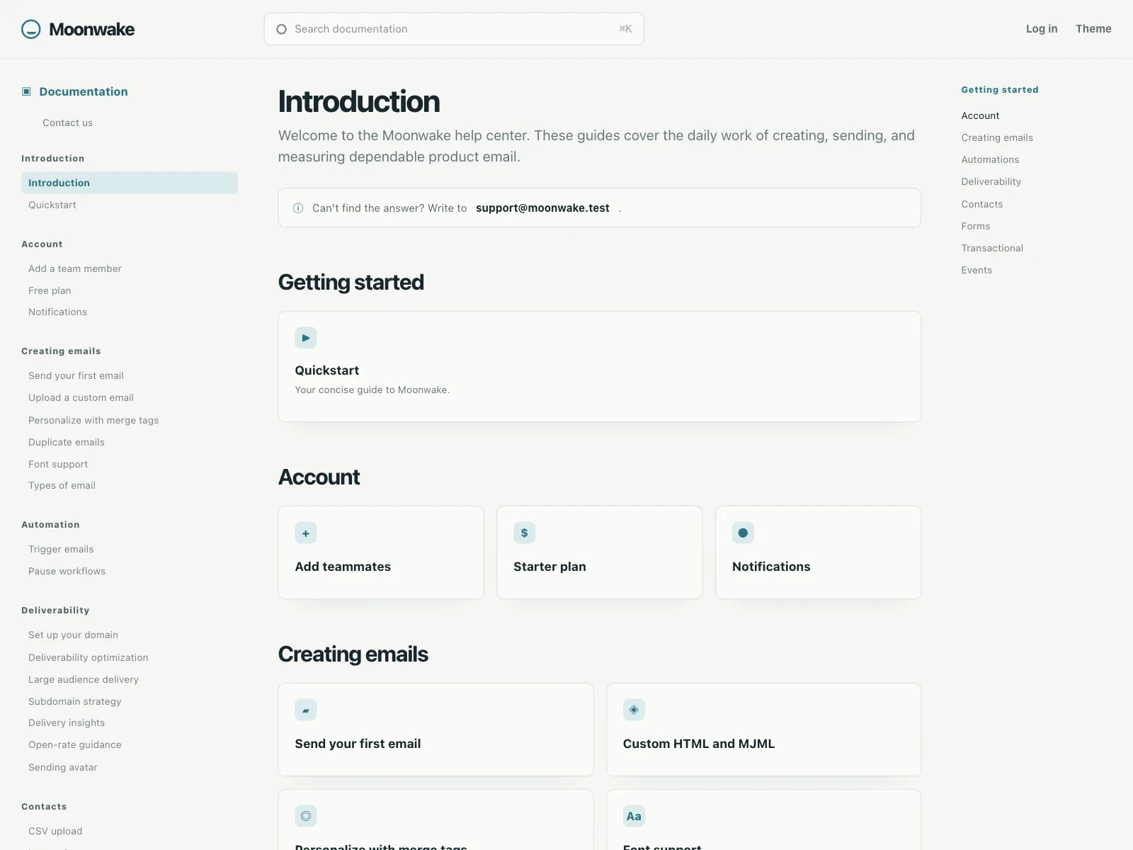 Resources page
