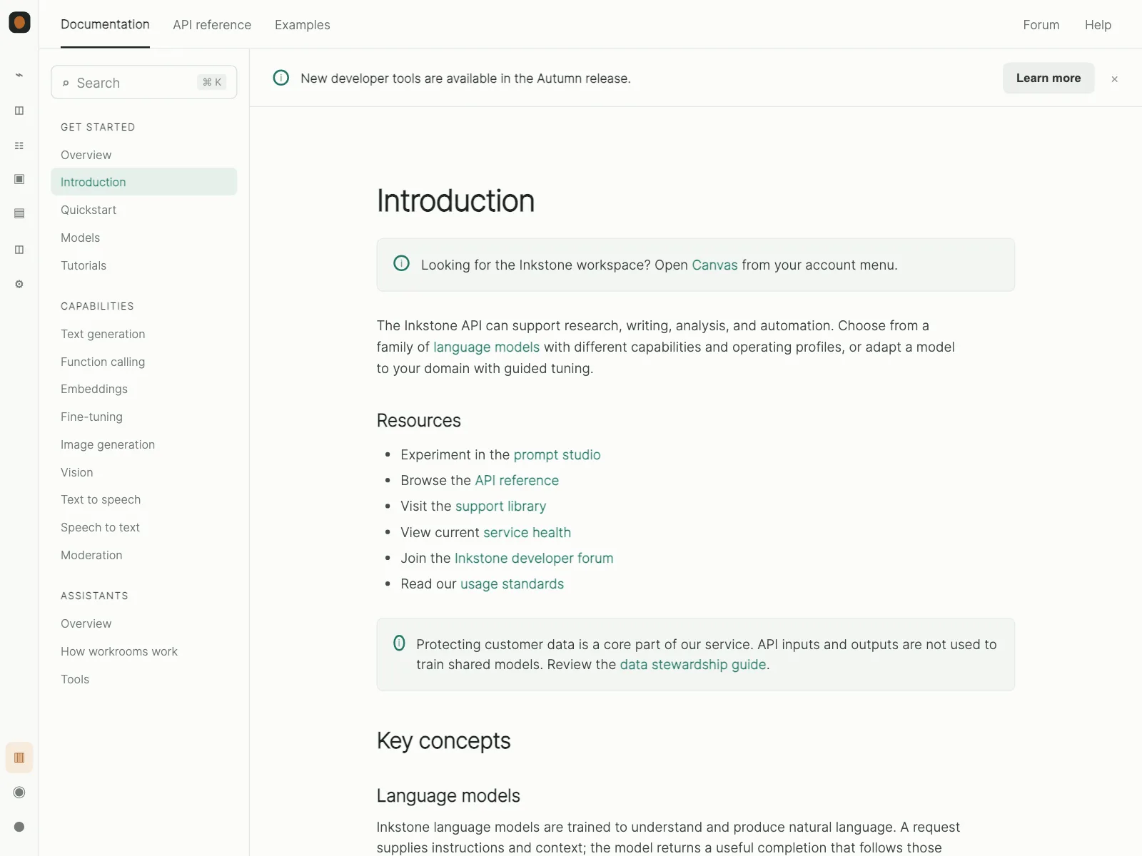 Resources page