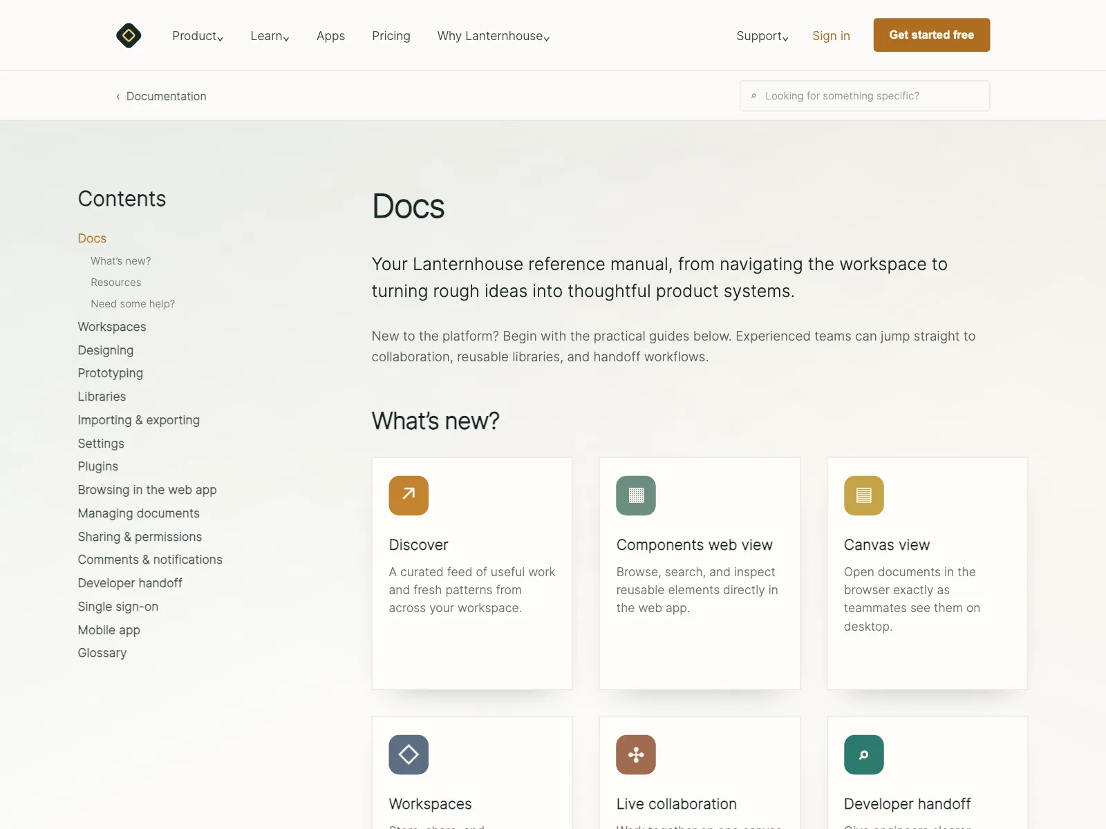 Resources page