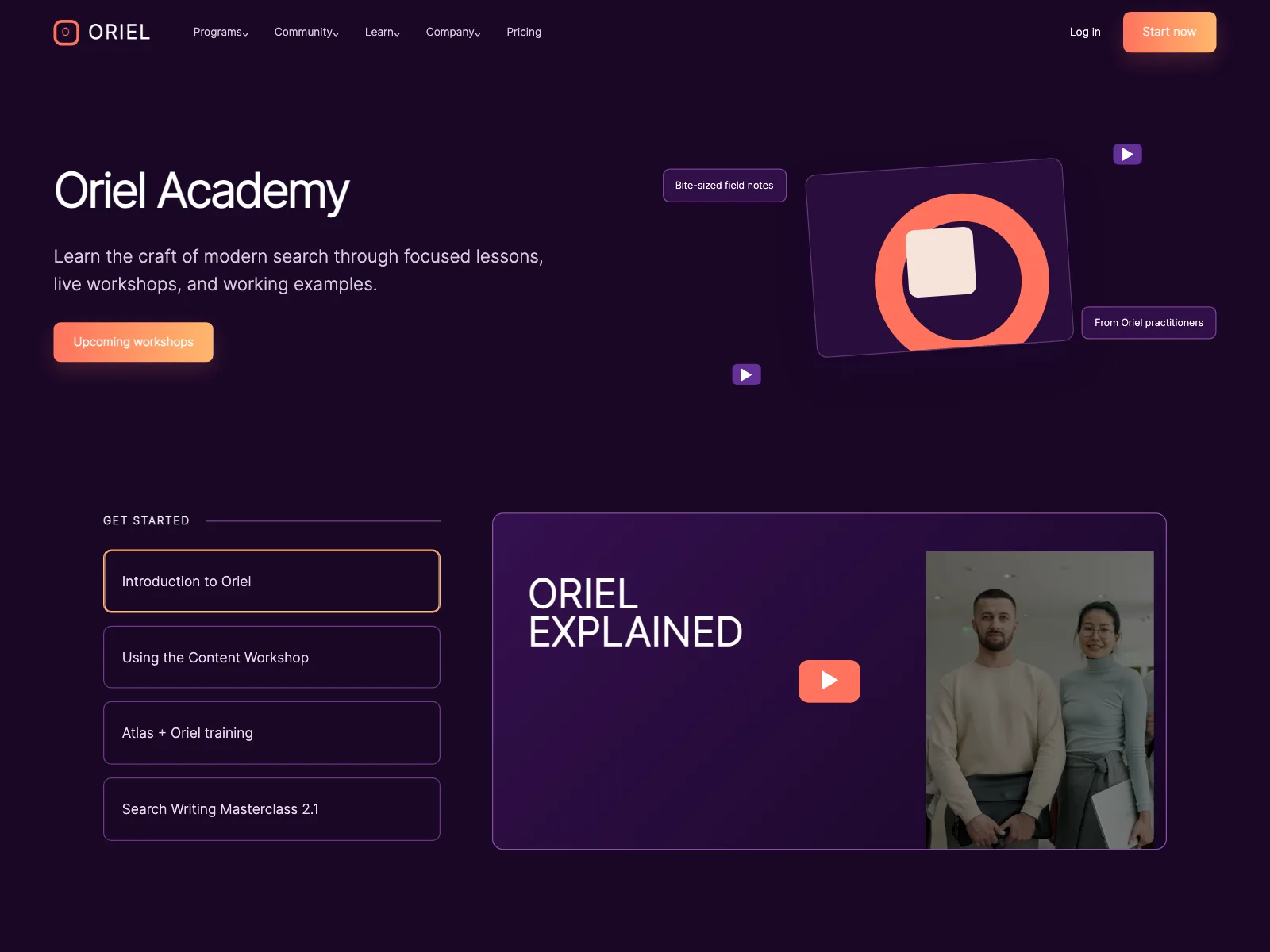 Resources page