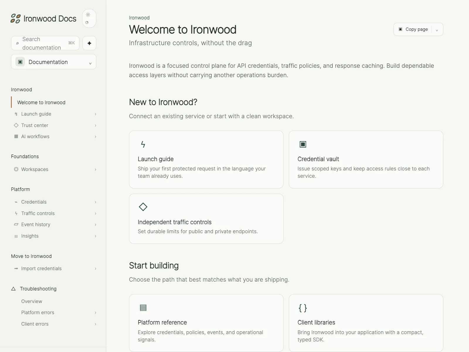Resources page