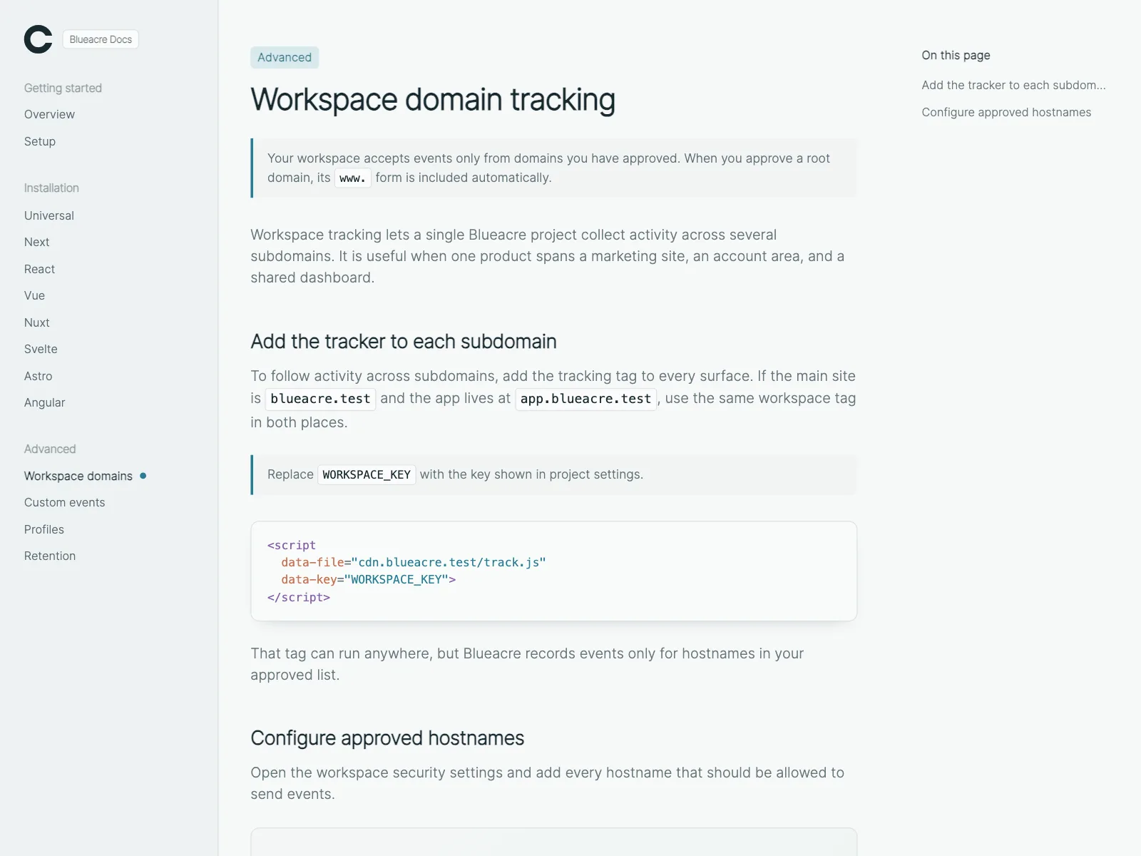 Resources page