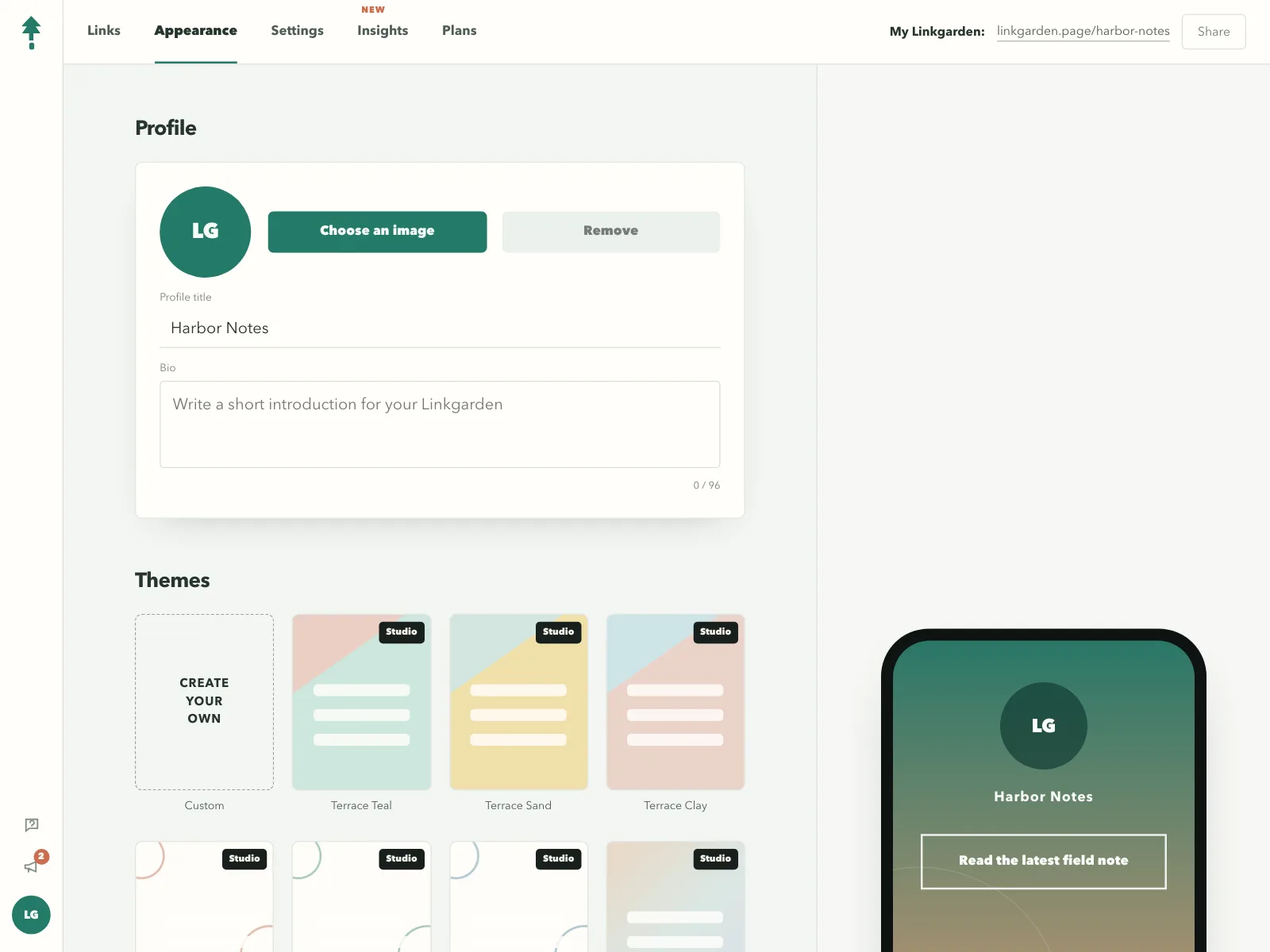 Resources page