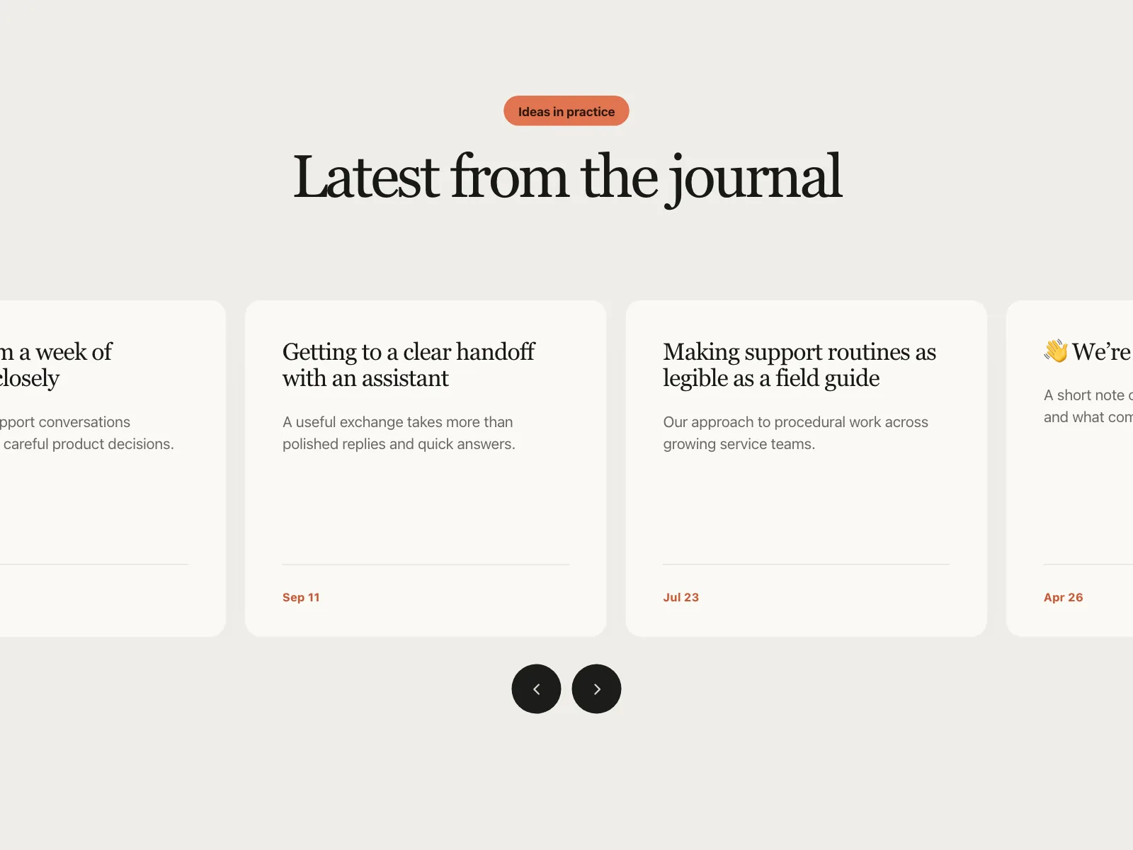 Resources page