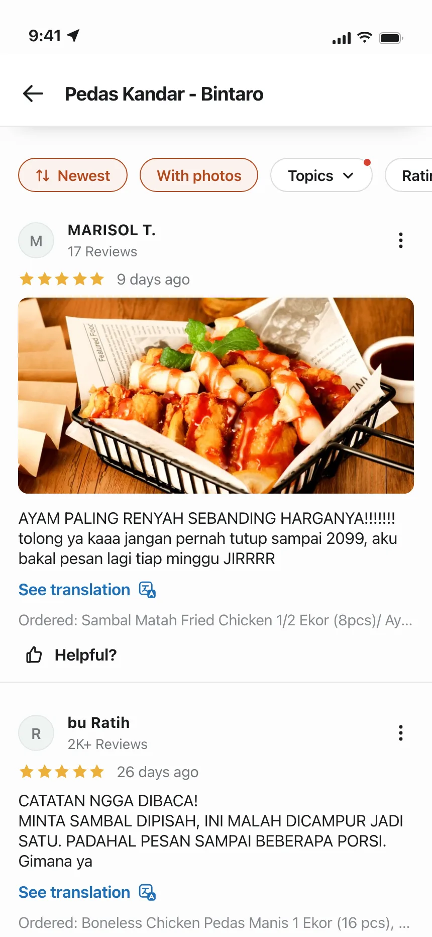 Reviews & Ratings
