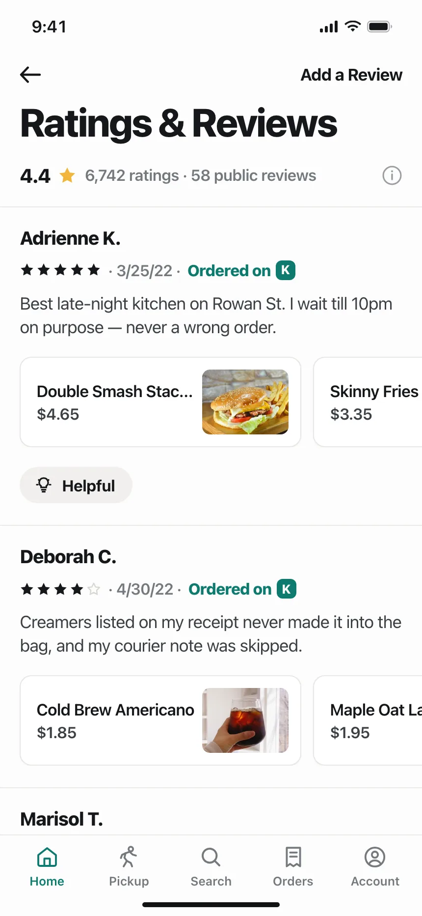 Reviews & Ratings