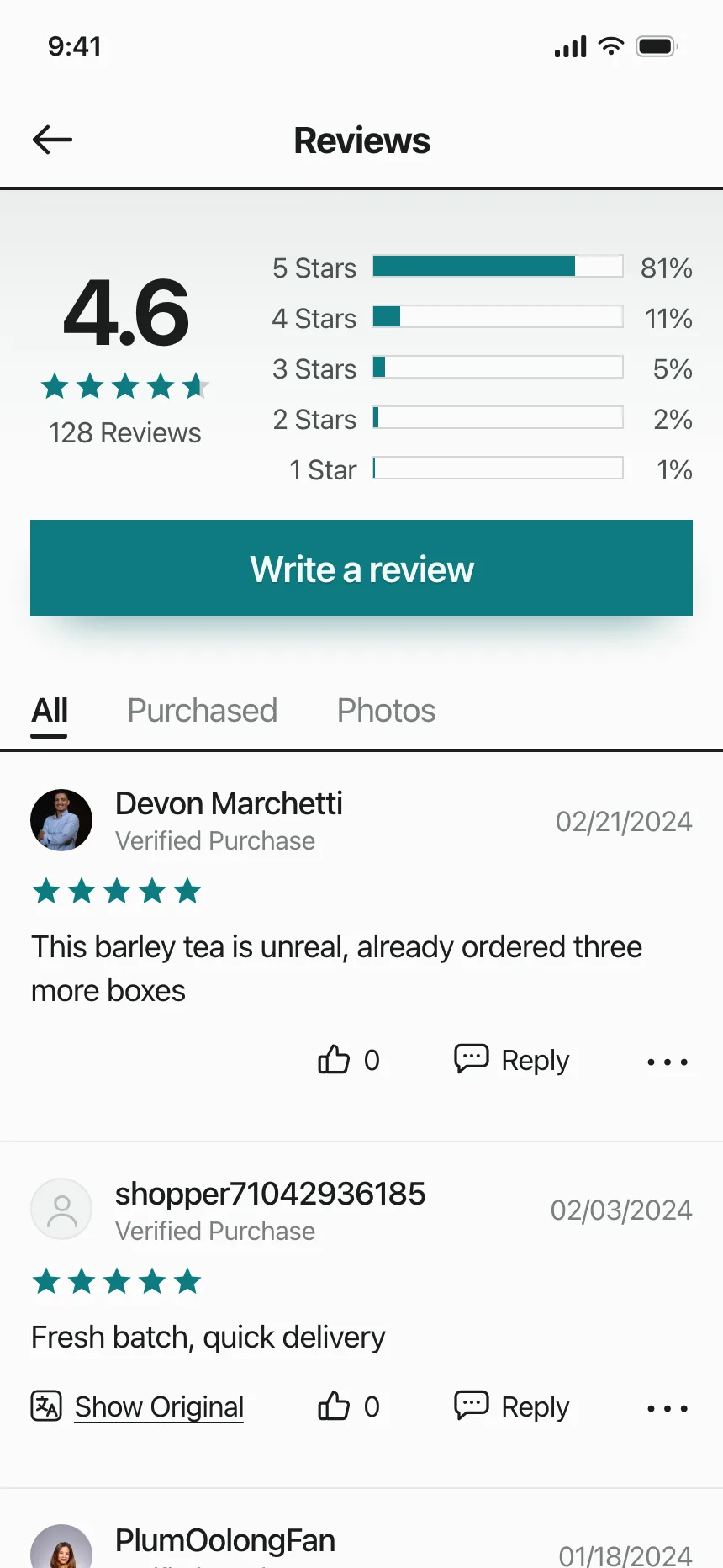 Reviews & Ratings