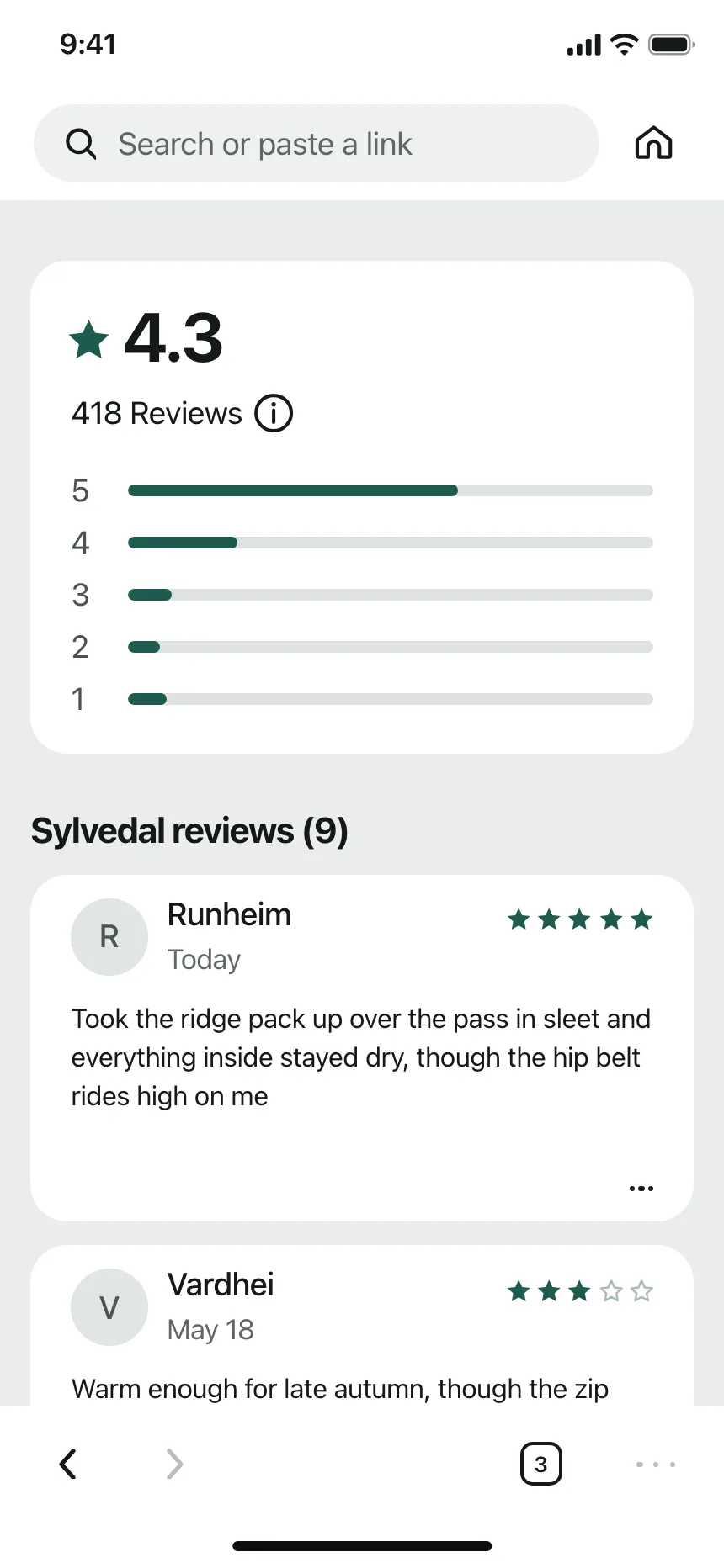 Reviews & Ratings