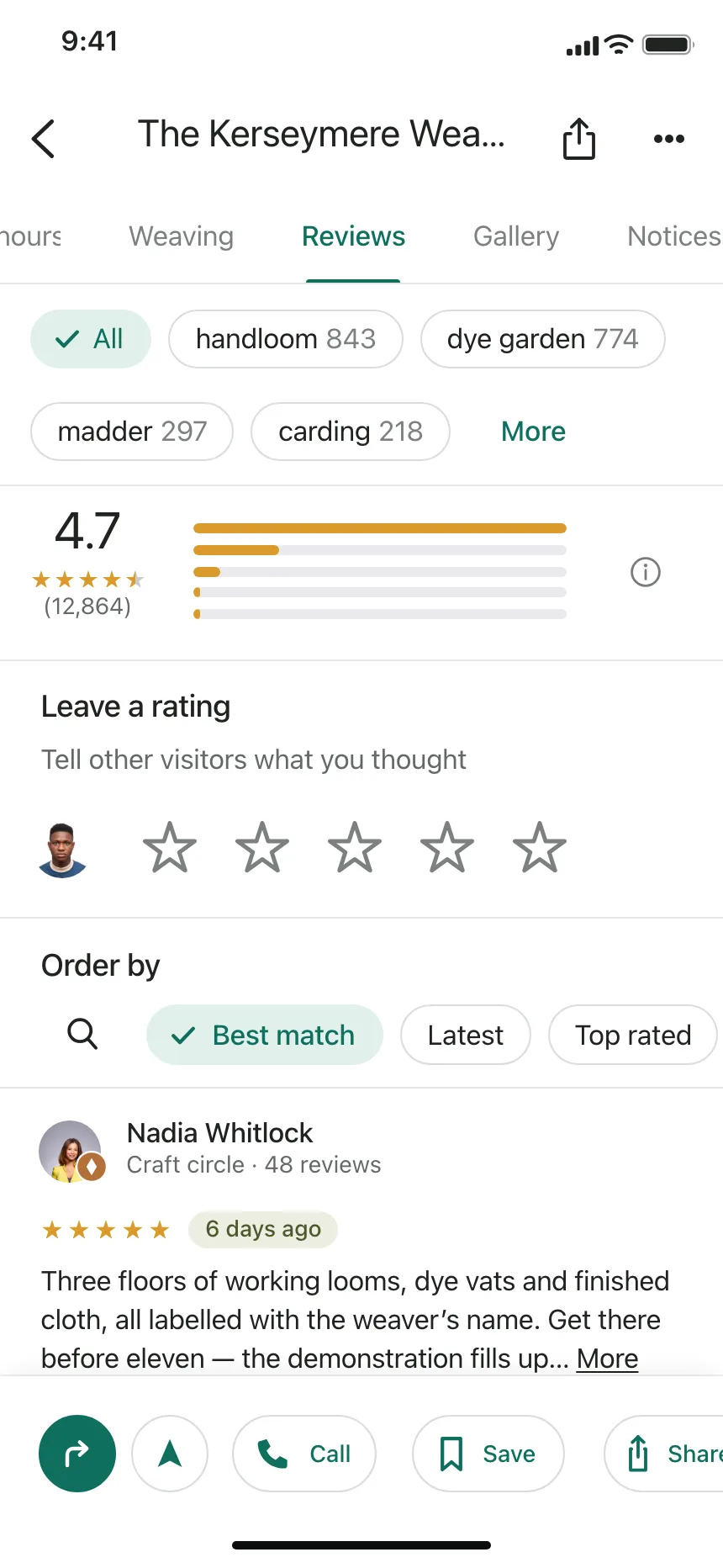 Reviews & Ratings