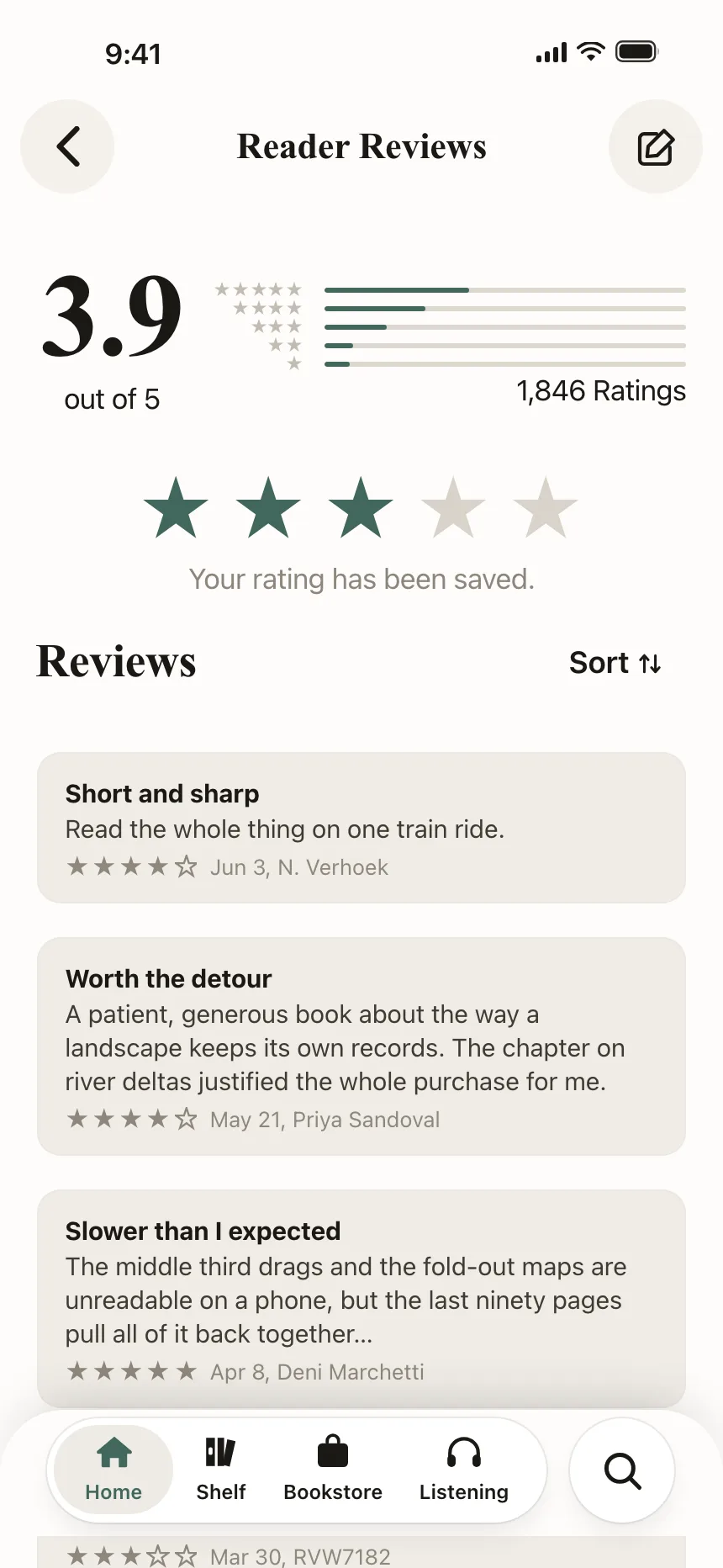 Reviews & Ratings