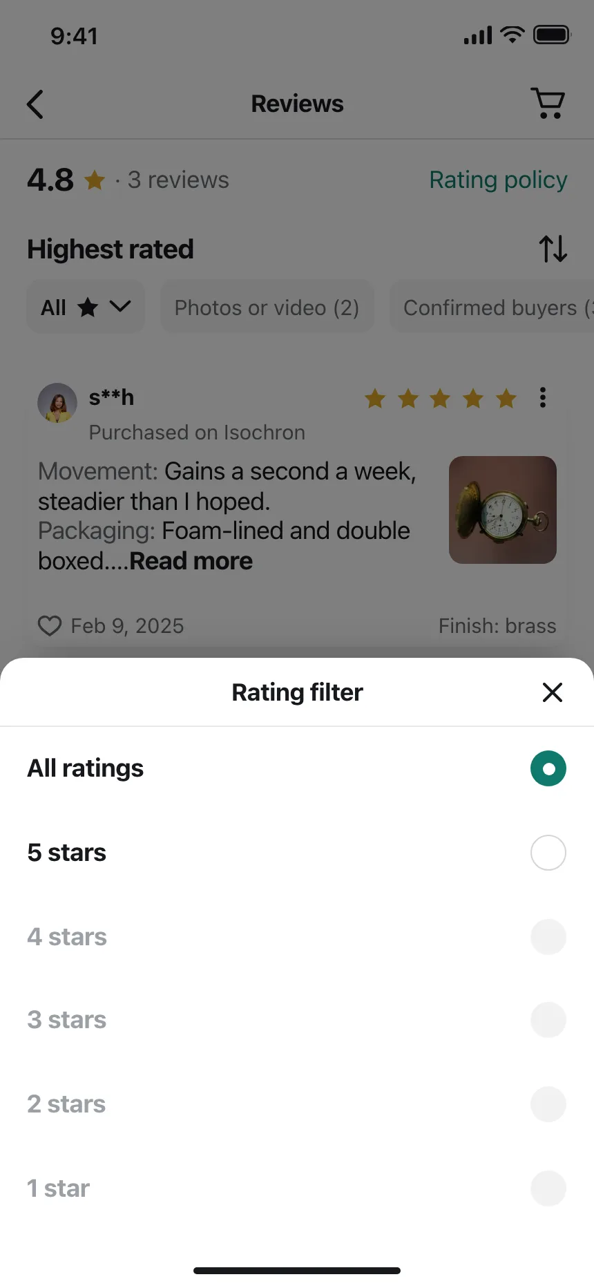 Reviews & Ratings