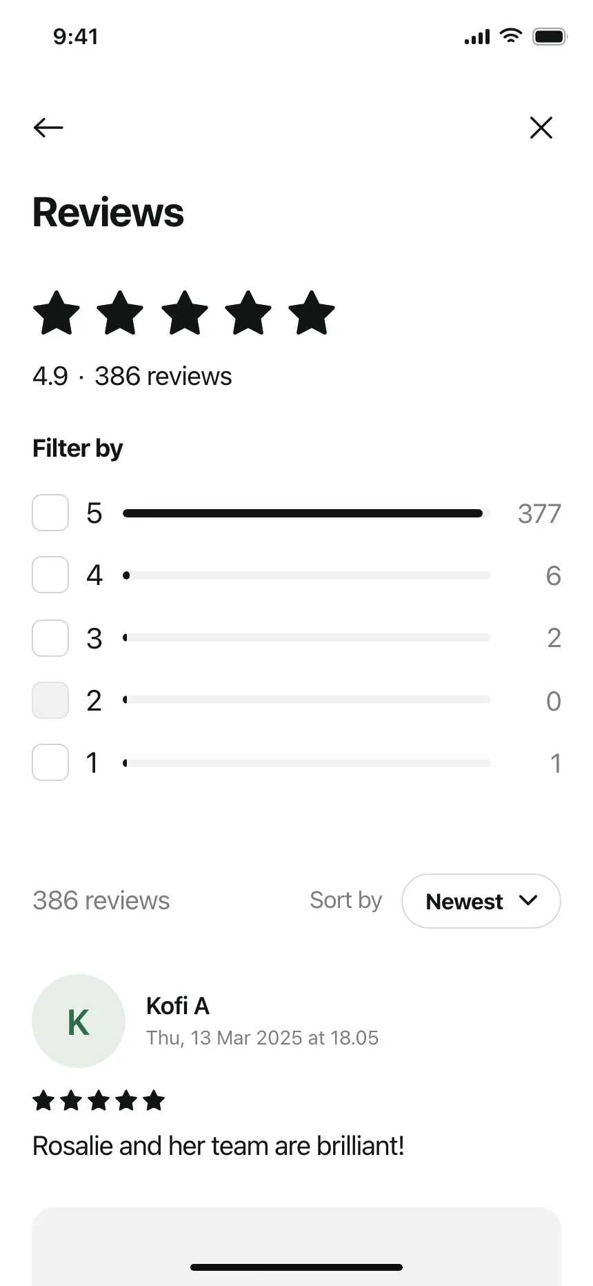 Reviews & Ratings