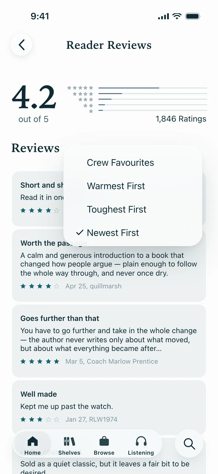 Reviews & Ratings