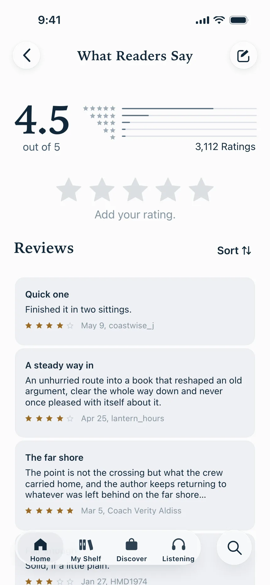 Reviews & Ratings