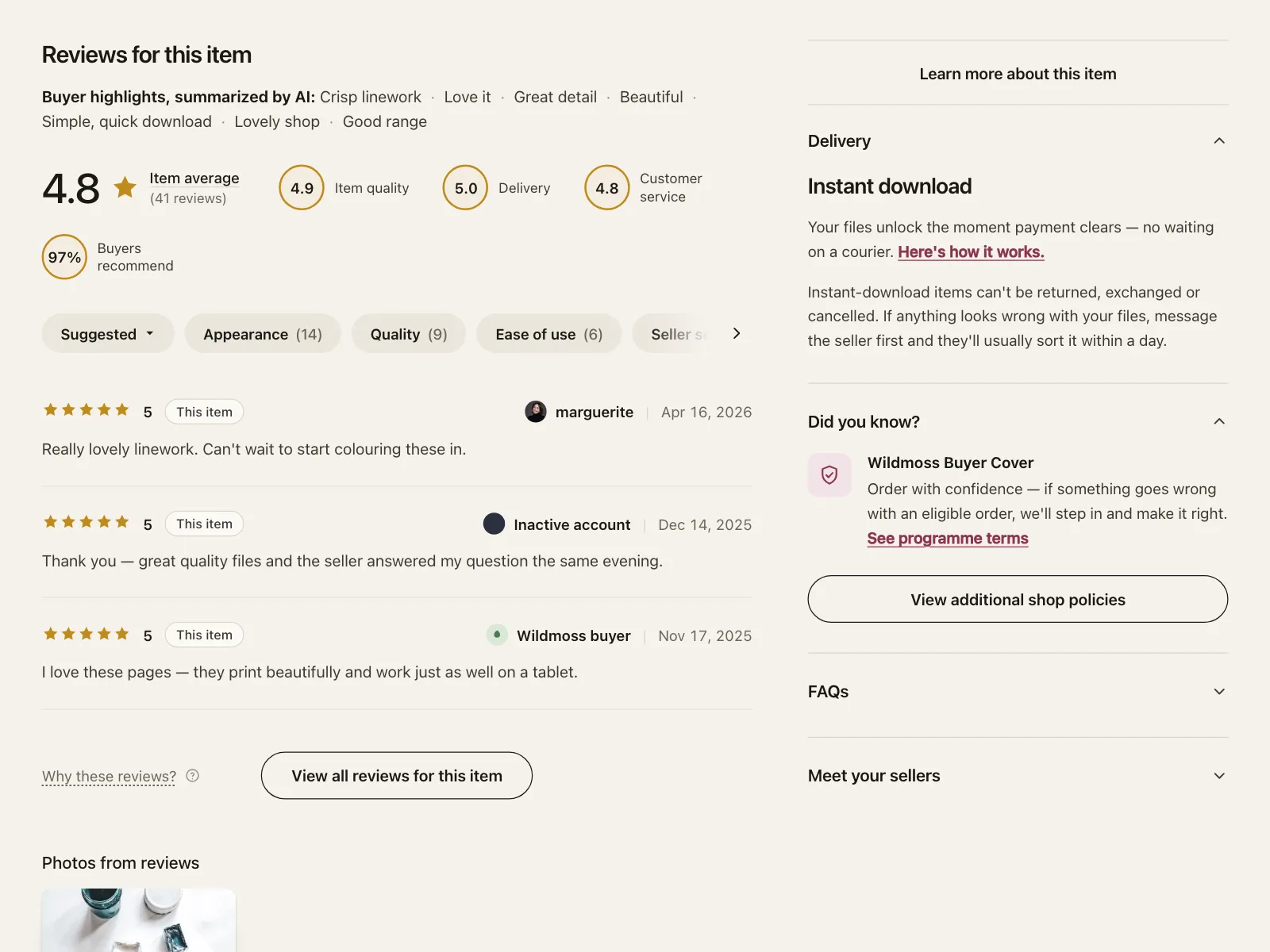 Reviews & Ratings