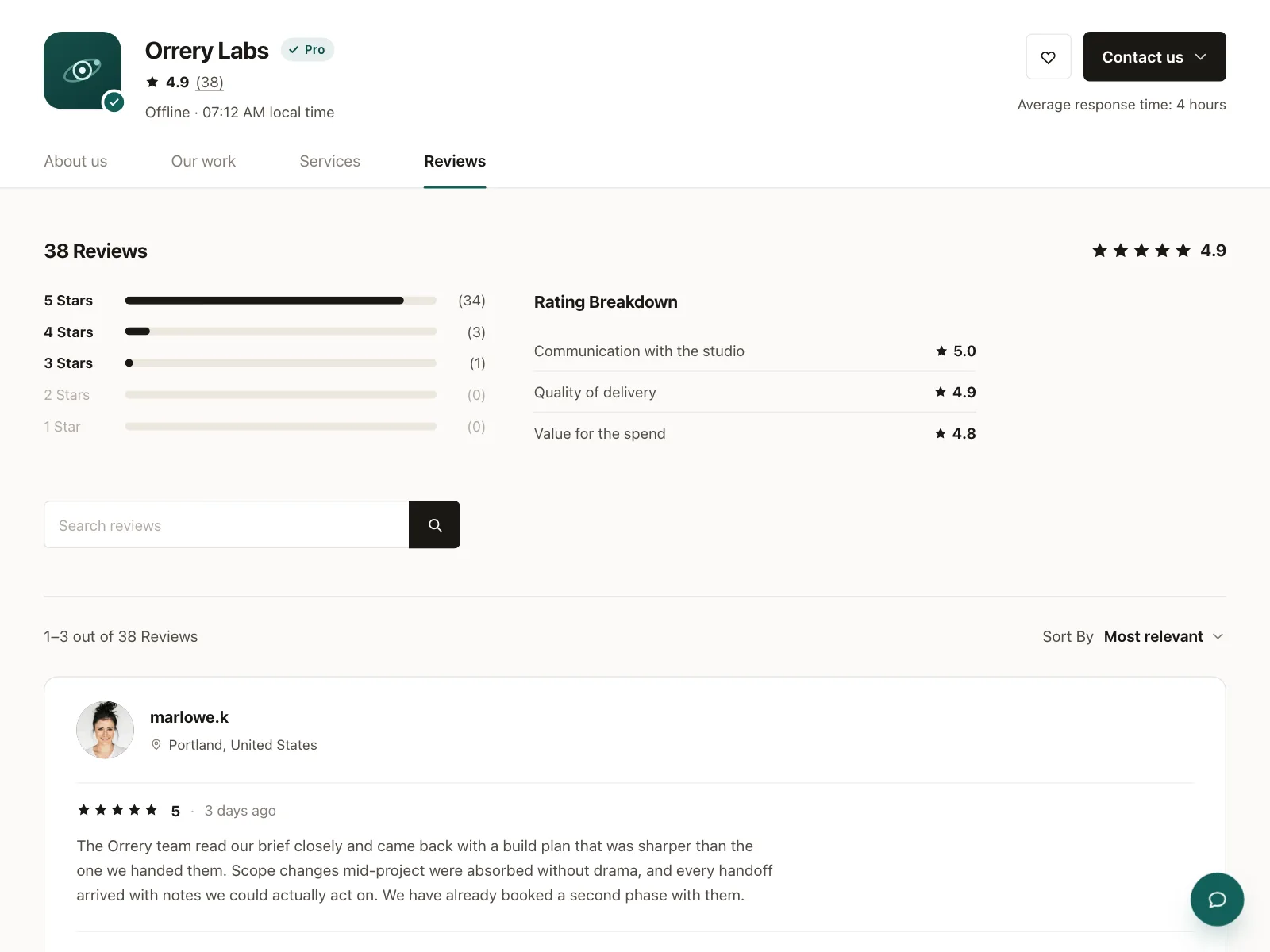 Reviews & Ratings