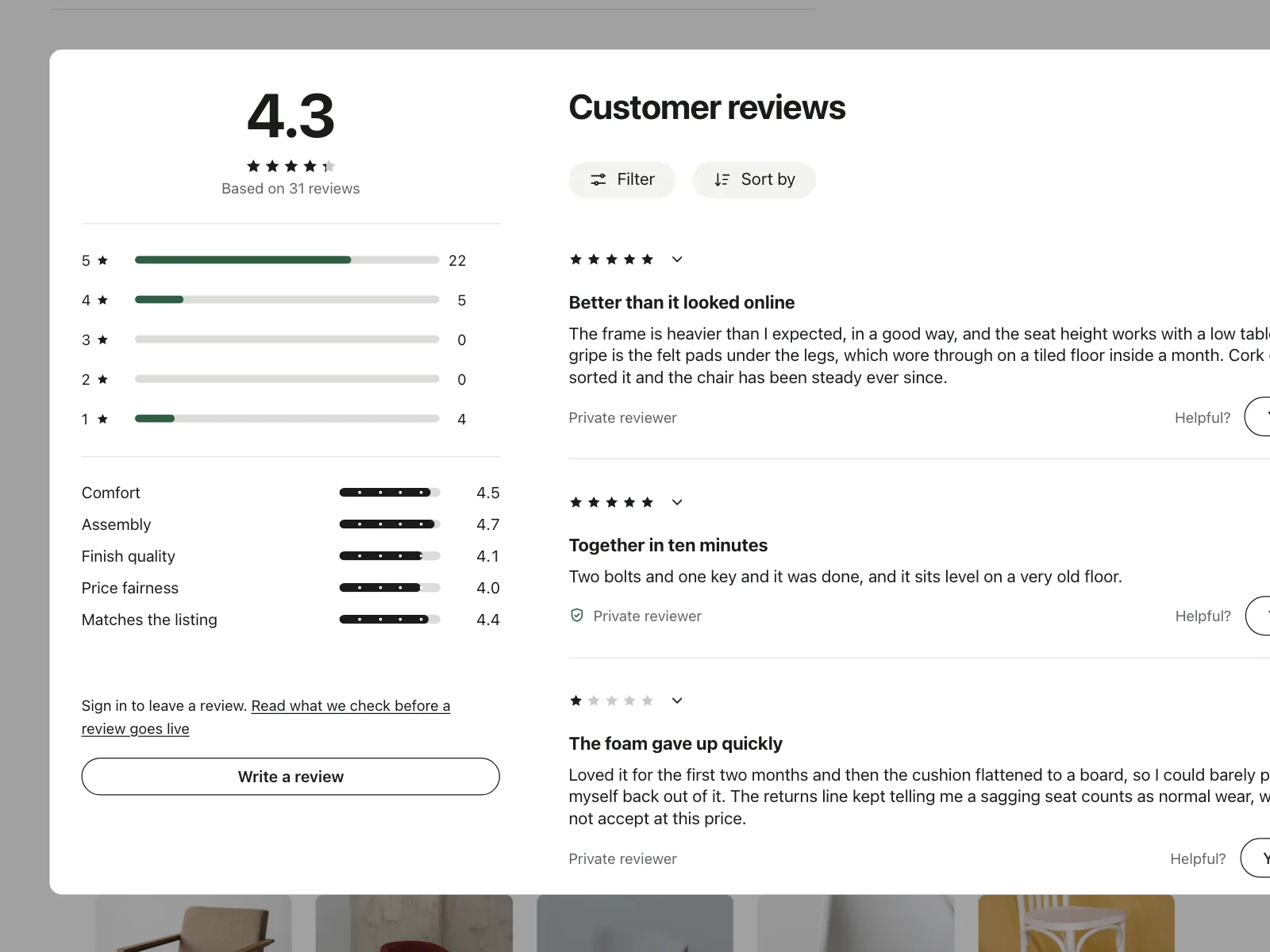Reviews & Ratings
