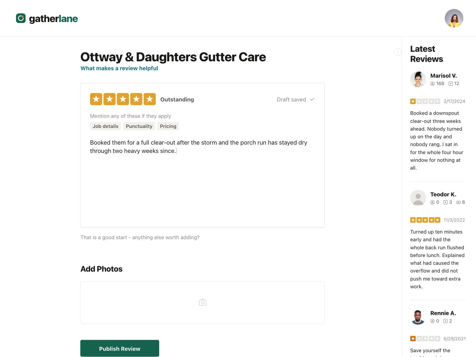 Reviews & Ratings